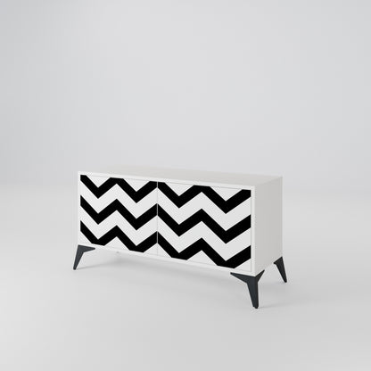 CLASSIC ZIG ZAG Móvel de TV Compacto de 2 Portas