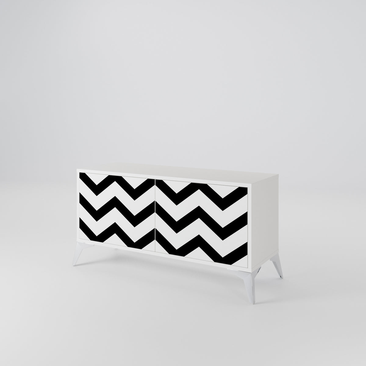 CLASSIC ZIG ZAG Móvel de TV Compacto de 2 Portas