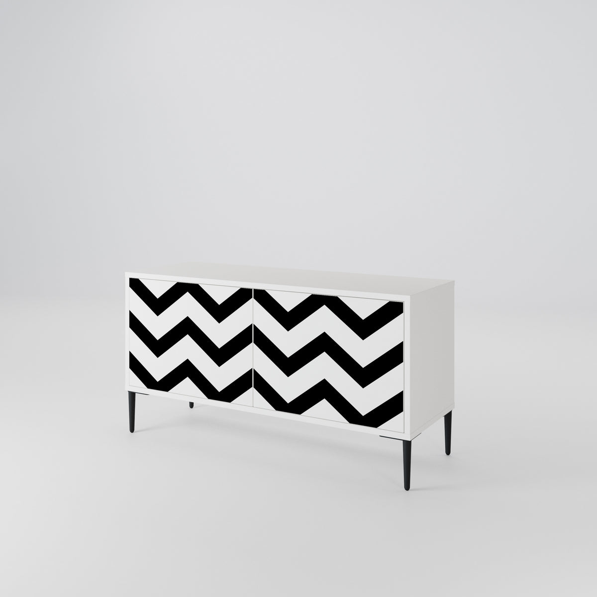 CLASSIC ZIG ZAG Móvel de TV Compacto de 2 Portas