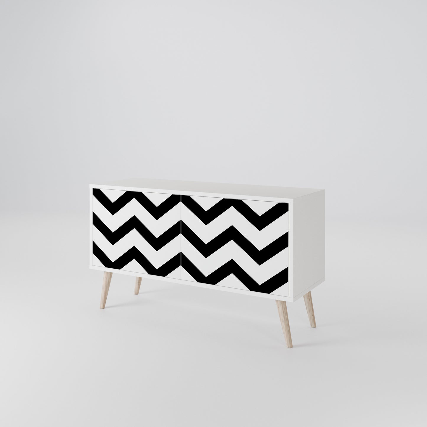 CLASSIC ZIG ZAG Móvel de TV Compacto de 2 Portas