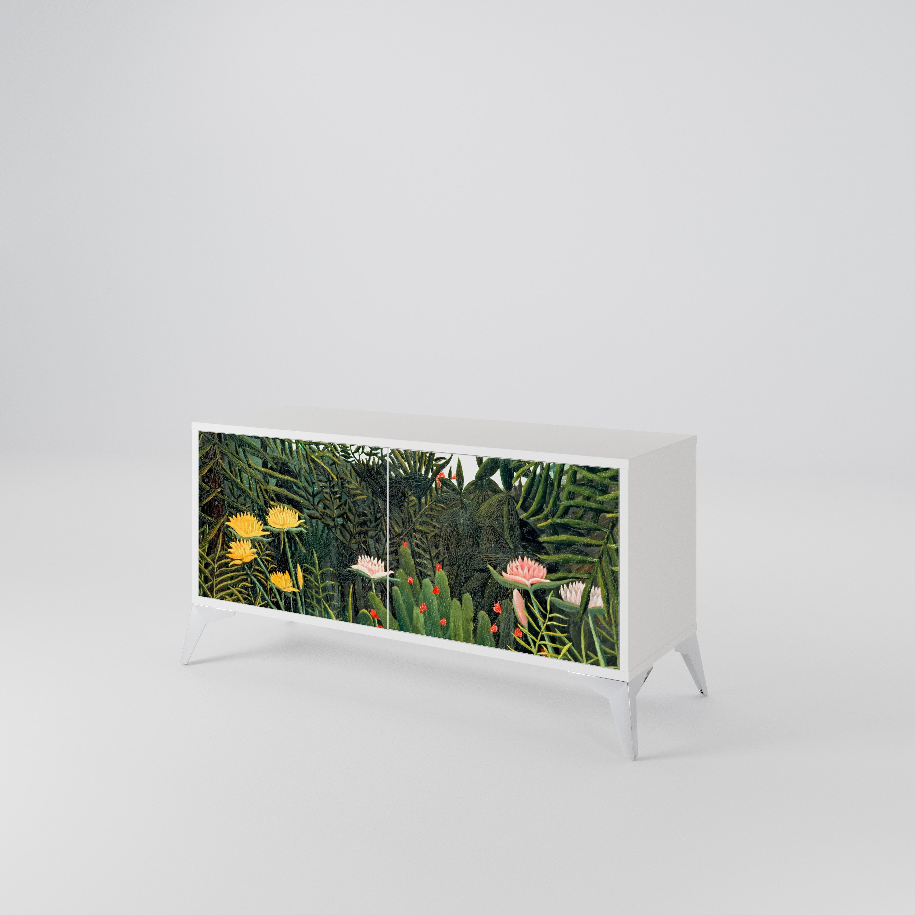 VIRGIN FOREST WITH SUNSET Compact 2-Door TV Cabinet