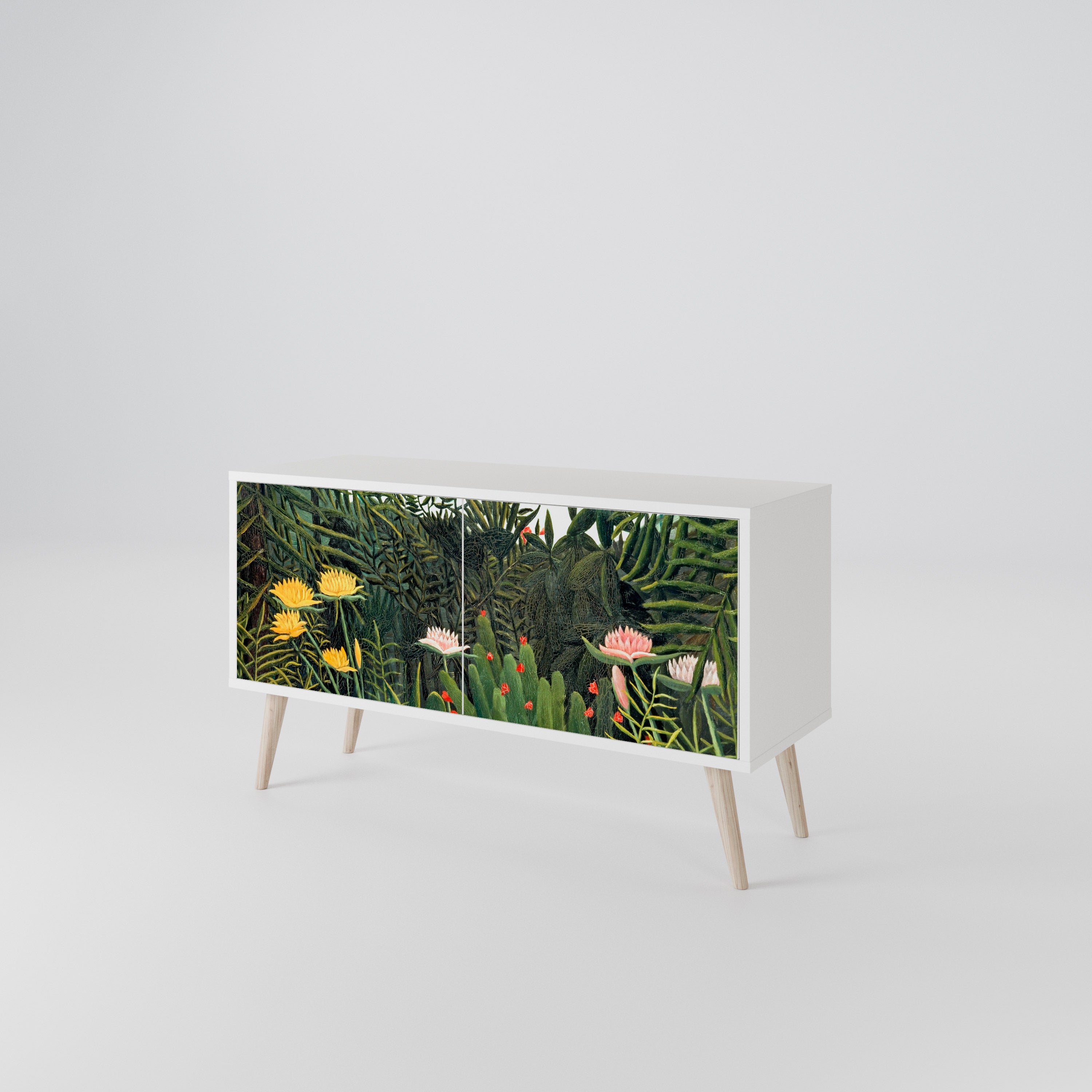 VIRGIN FOREST WITH SUNSET Compact 2-Door TV Cabinet