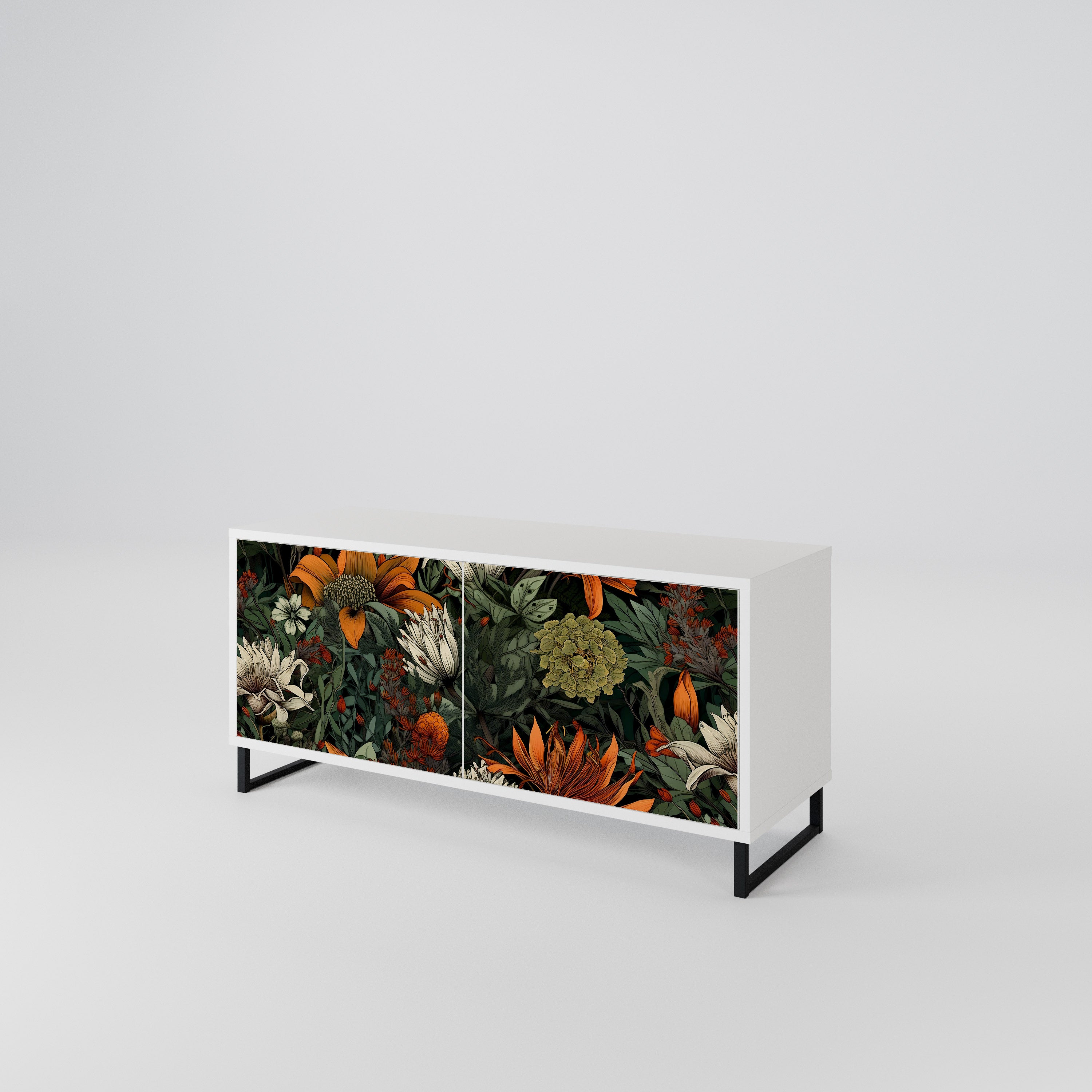 MIDNIGHT SPROUT Compact 2-Door TV Cabinet