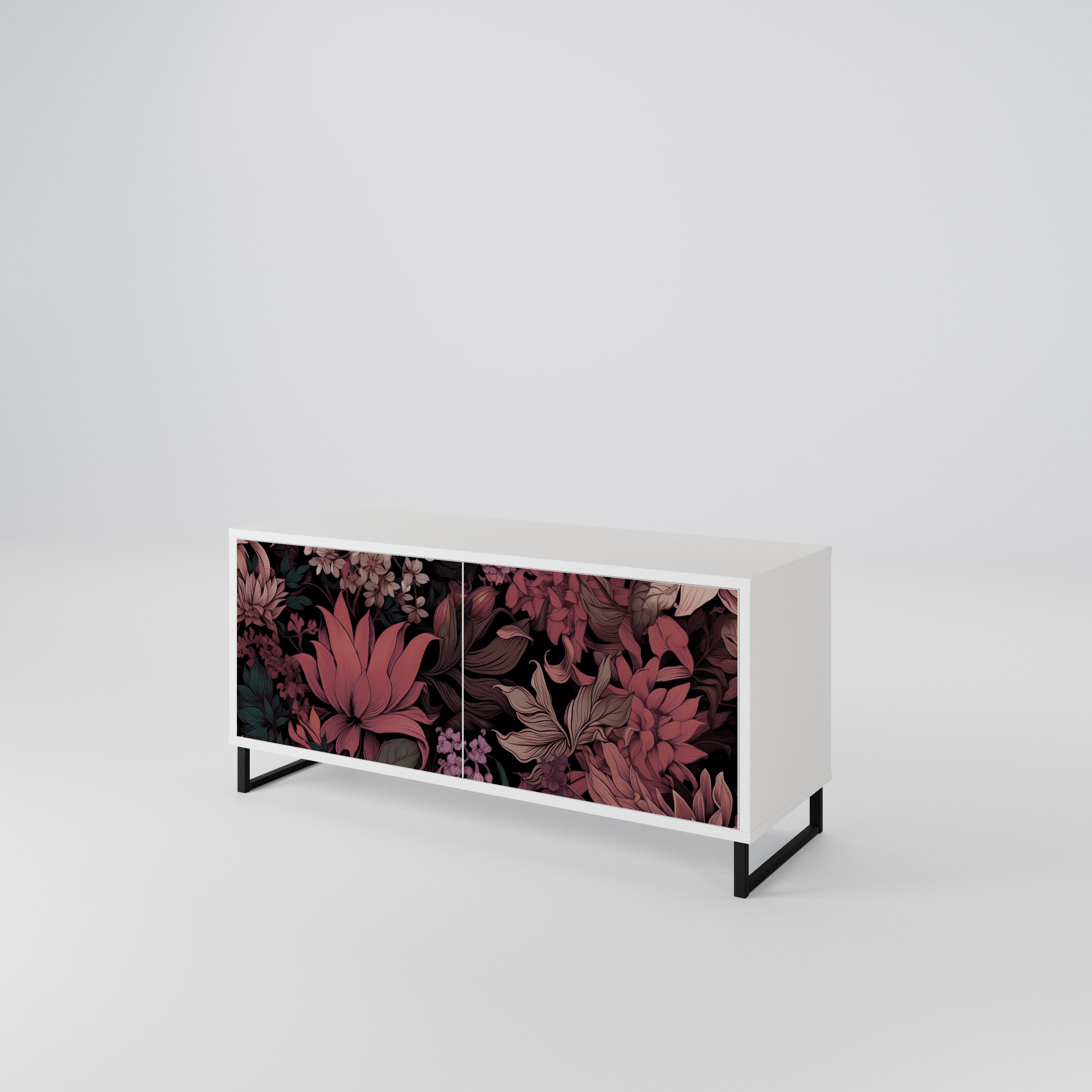 FLORAL WHISPER Compact 2-Door TV Cabinet