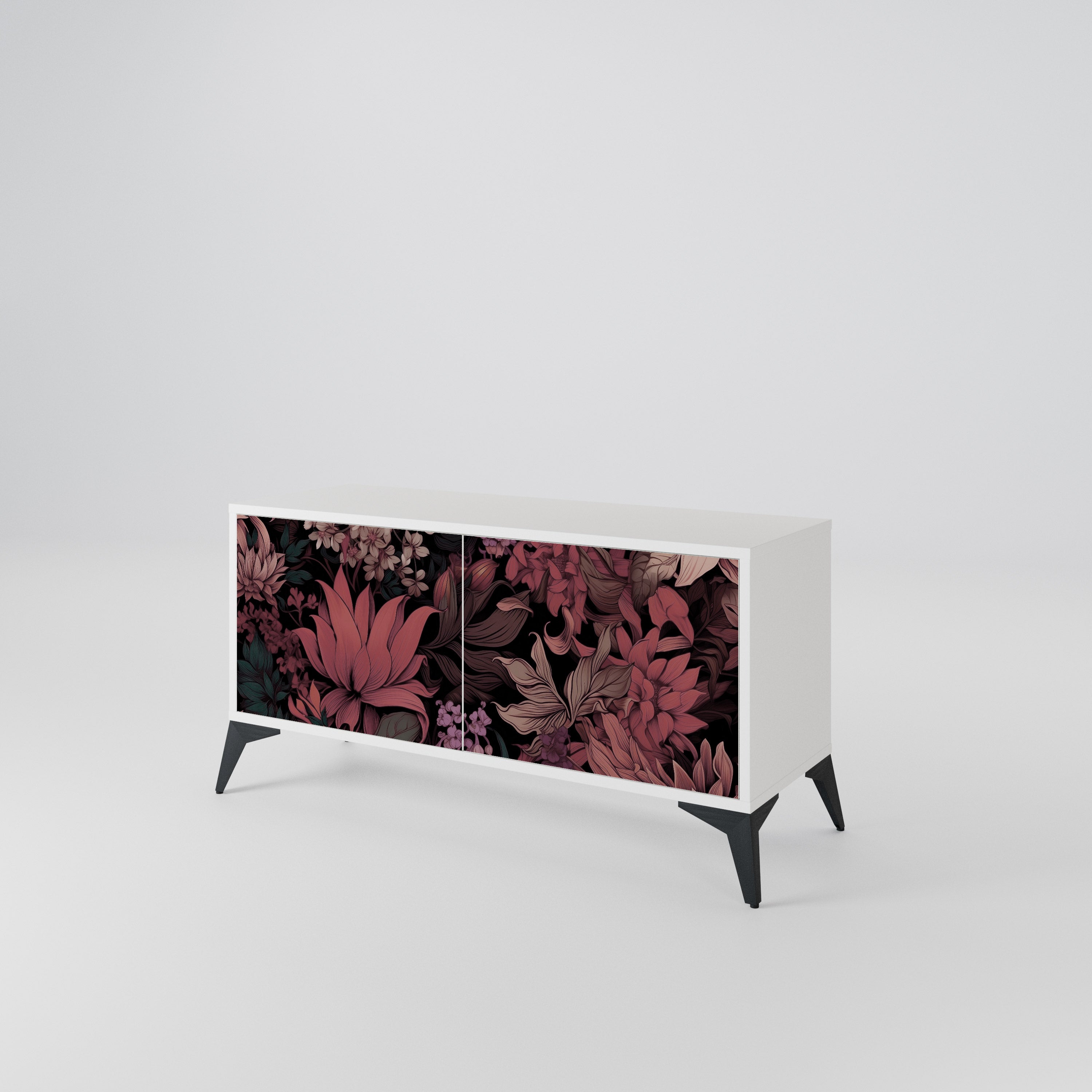 FLORAL WHISPER Compact 2-Door TV Cabinet