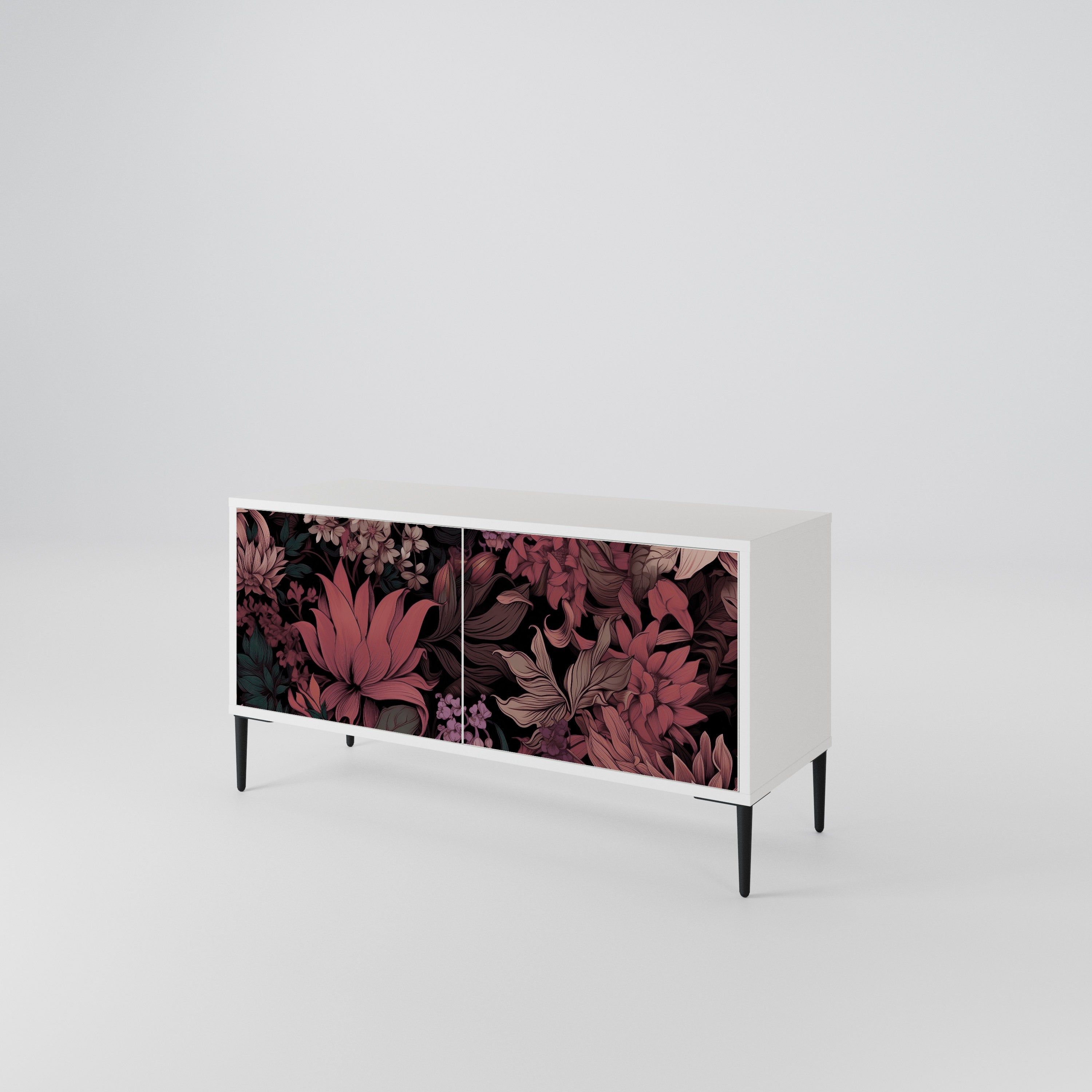 FLORAL WHISPER Compact 2-Door TV Cabinet