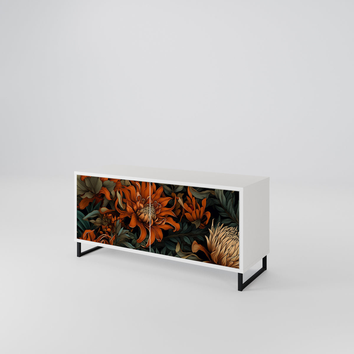 DAWN BLOOM Móvel de TV Compacto de 2 Portas