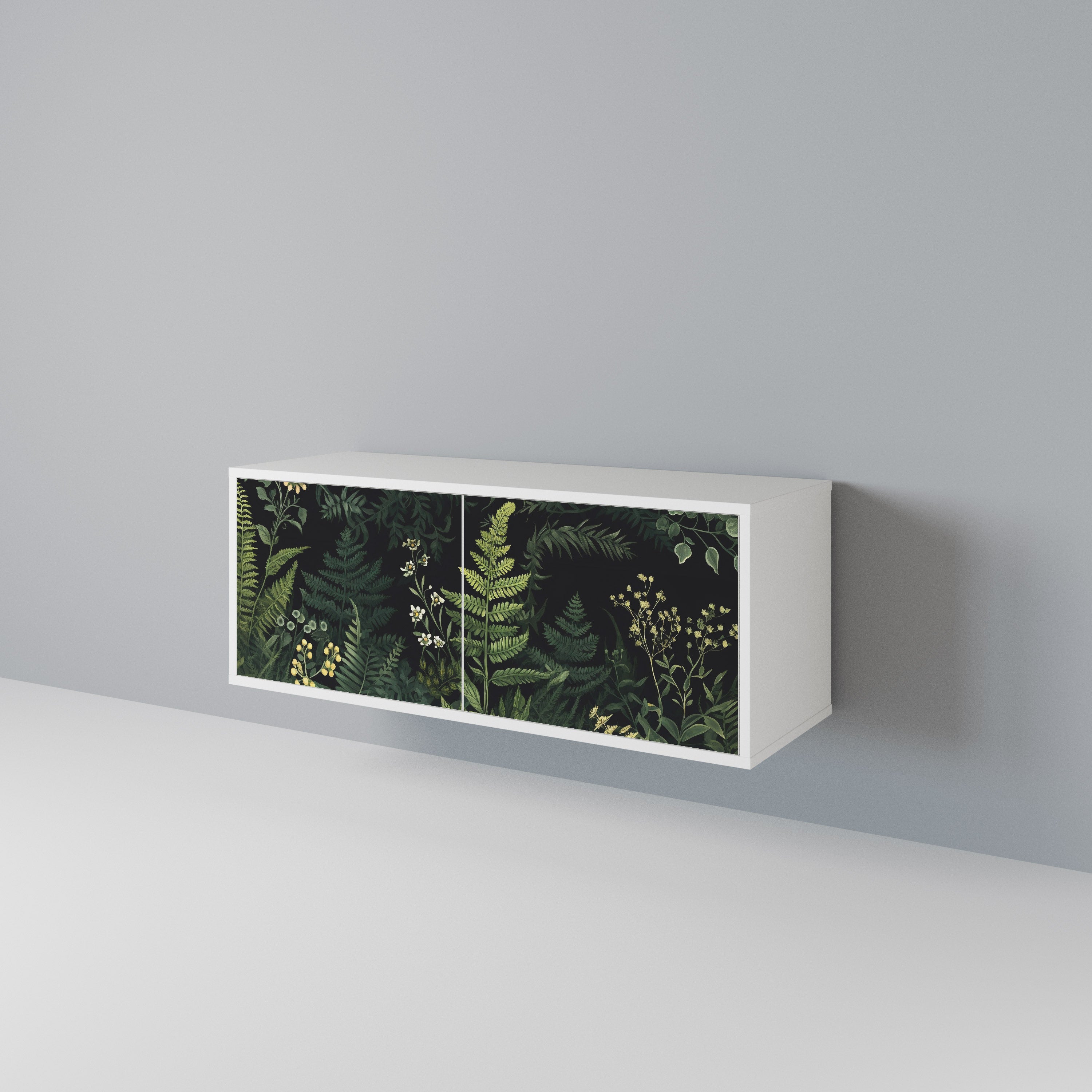 FERN FLOWERS Móvel de TV Compacto de 2 Portas