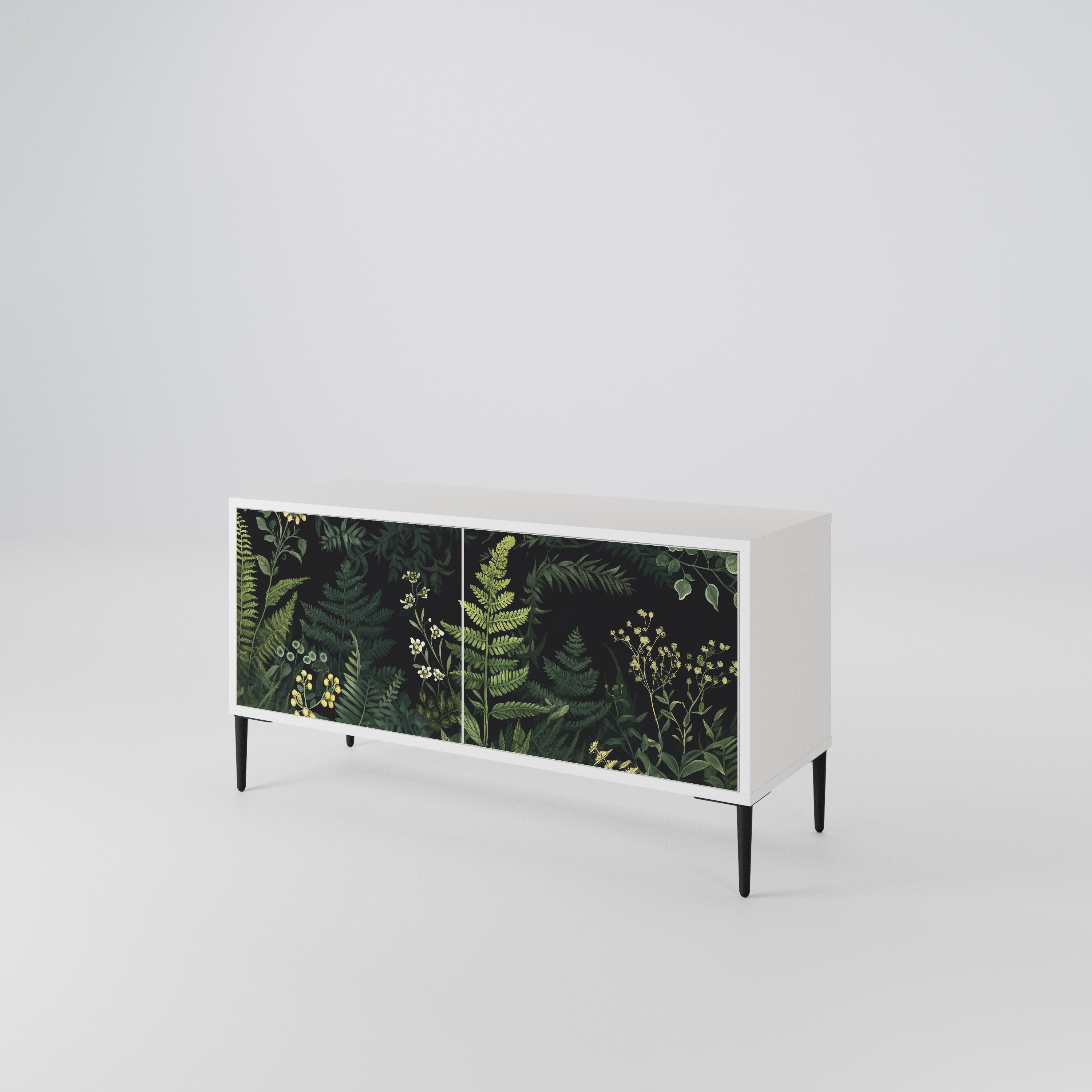 FERN FLOWERS Móvel de TV Compacto de 2 Portas