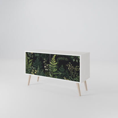 FERN FLOWERS Móvel de TV Compacto de 2 Portas