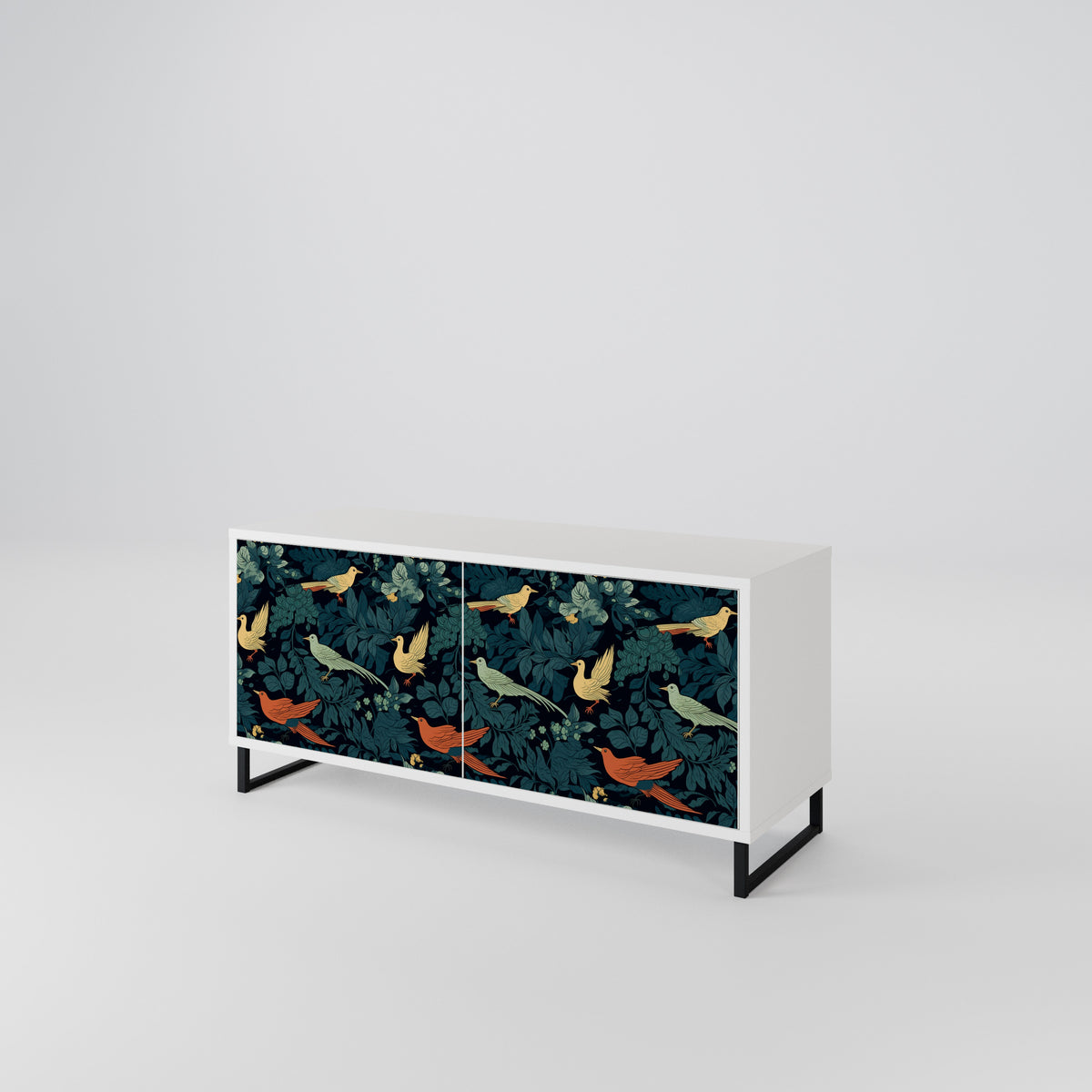 FOWL ORNAMENT Móvel de TV Compacto de 2 Portas
