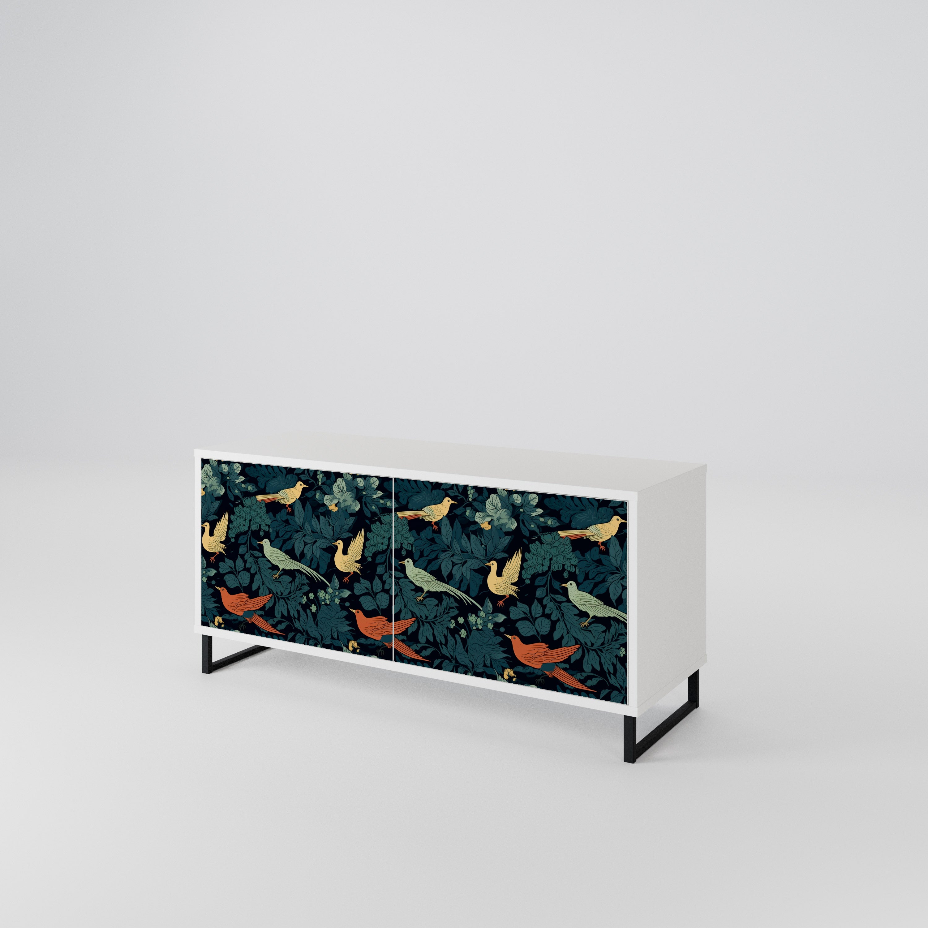 FOWL ORNAMENT Móvel de TV Compacto de 2 Portas