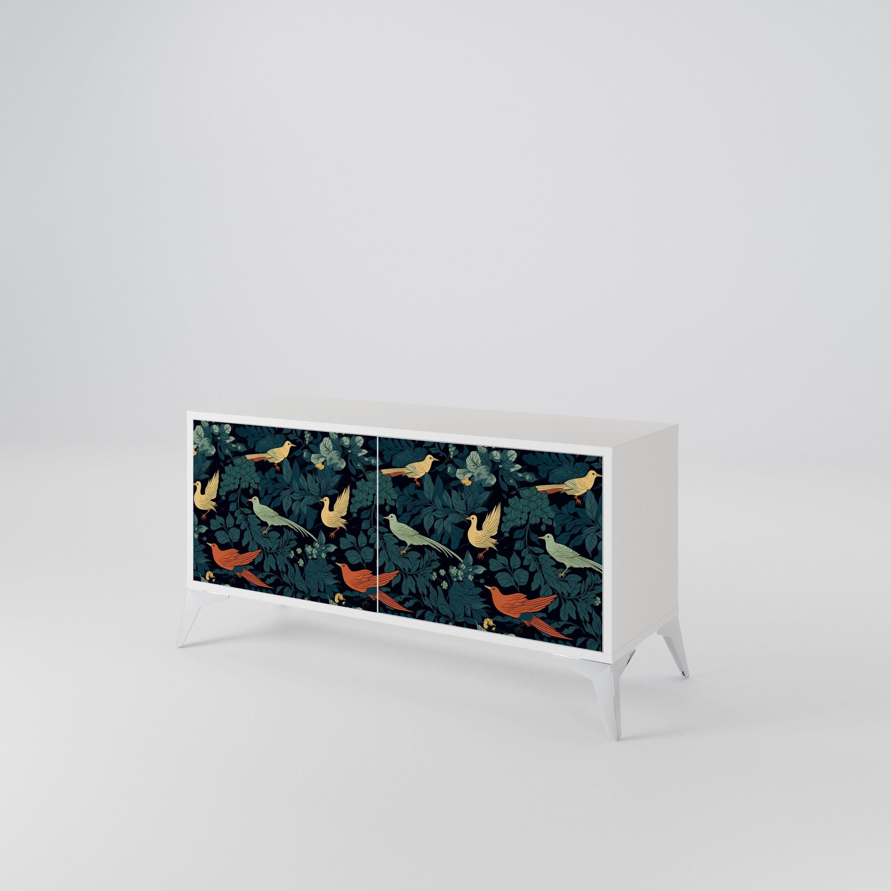 FOWL ORNAMENT Móvel de TV Compacto de 2 Portas