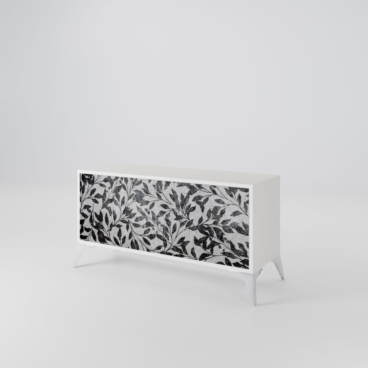 CHARCOAL SPROUT Móvel de TV Compacto de 2 Portas