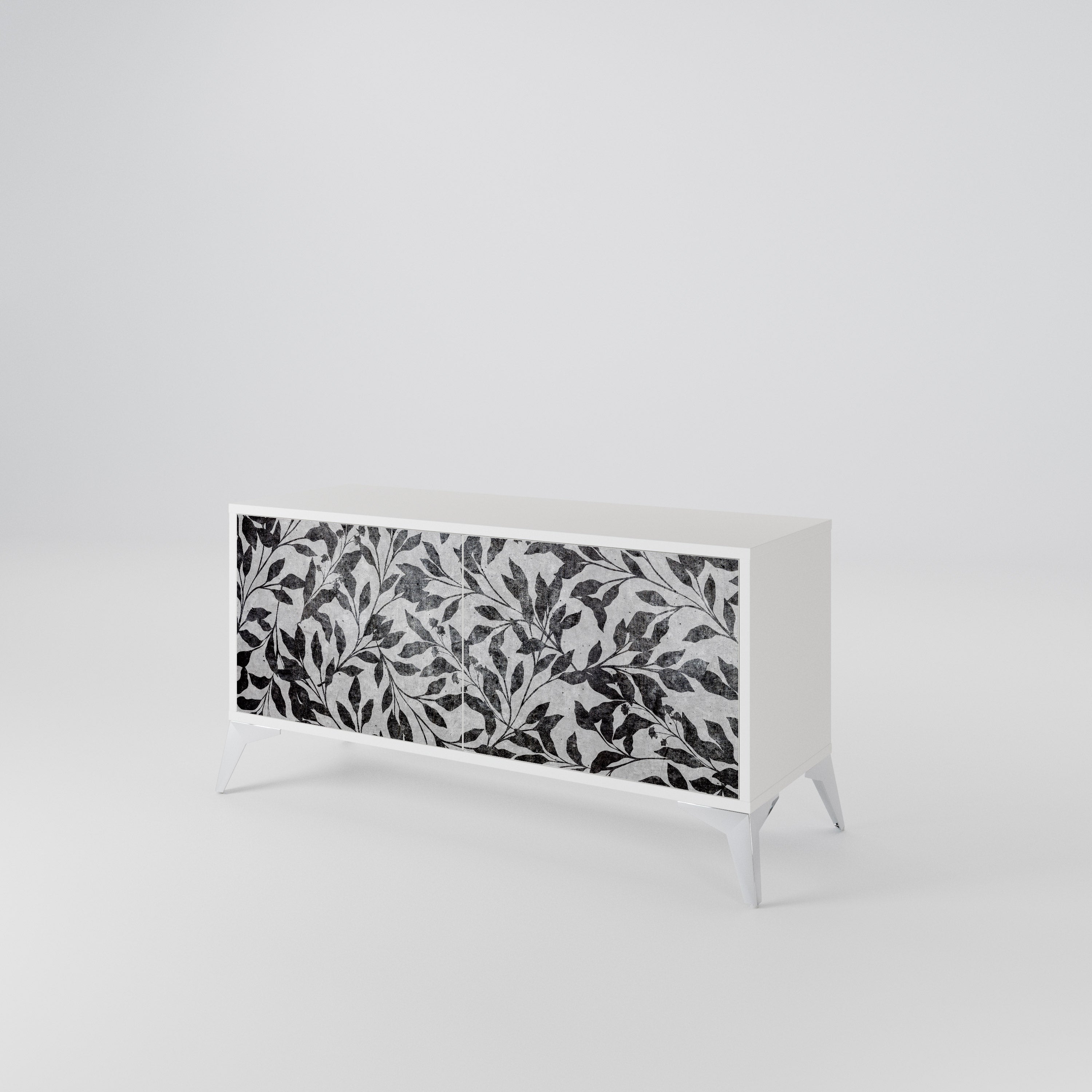 CHARCOAL SPROUT Móvel de TV Compacto de 2 Portas