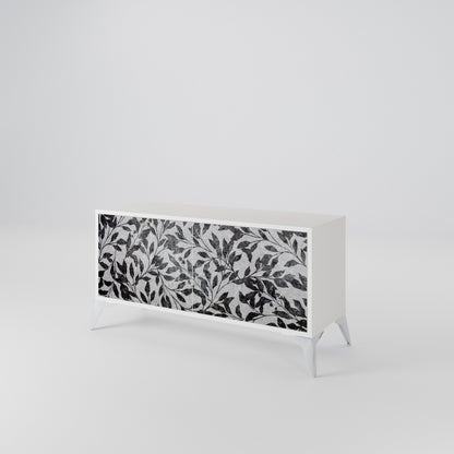 CHARCOAL SPROUT Móvel de TV Compacto de 2 Portas
