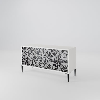 CHARCOAL SPROUT Móvel de TV Compacto de 2 Portas