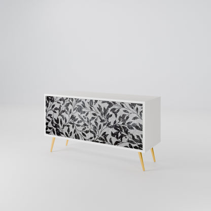 CHARCOAL SPROUT Móvel de TV Compacto de 2 Portas