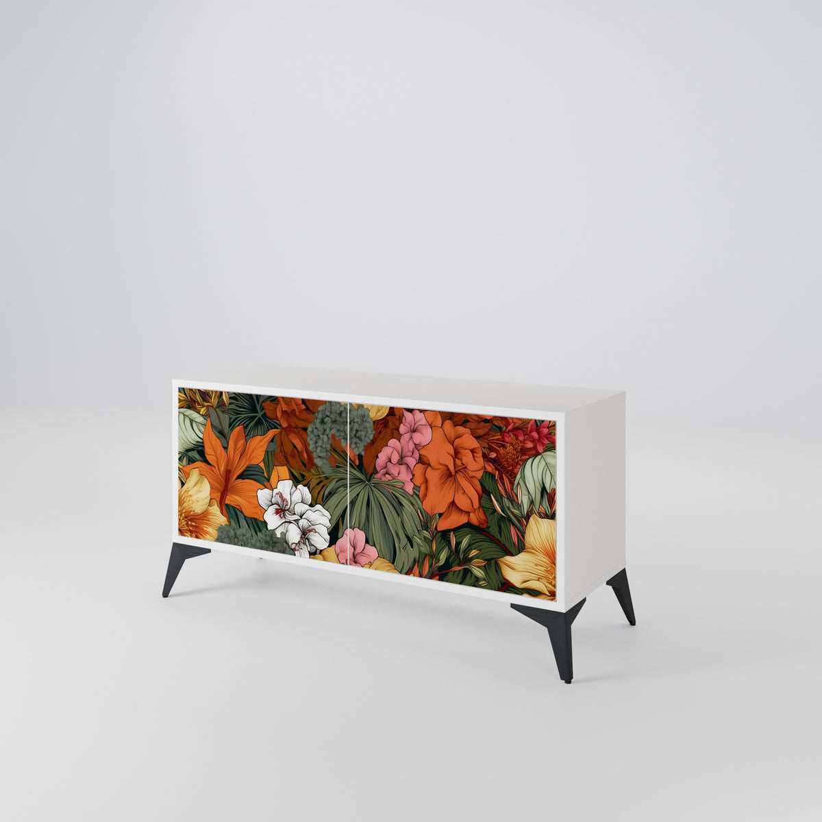 RADIANT FLORA Móvel de TV Compacto de 2 Portas