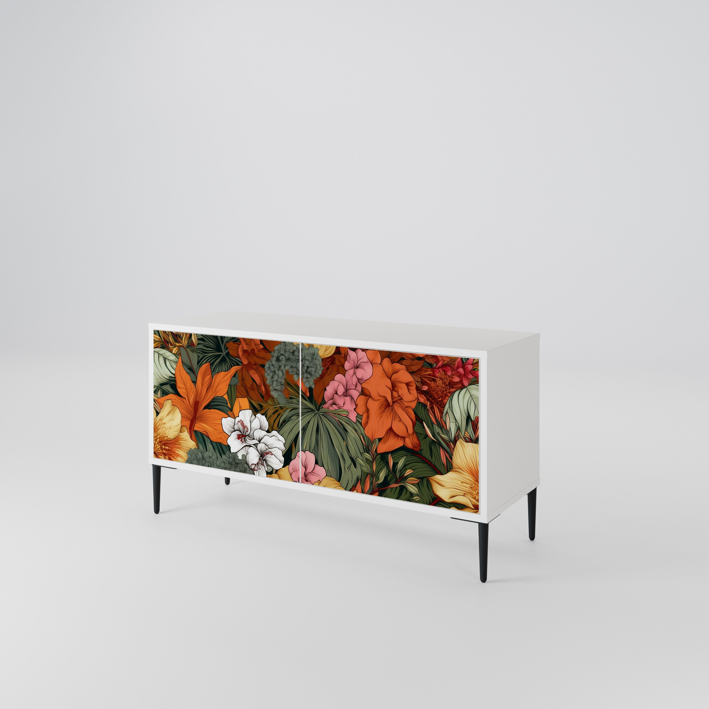 RADIANT FLORA Móvel de TV Compacto de 2 Portas