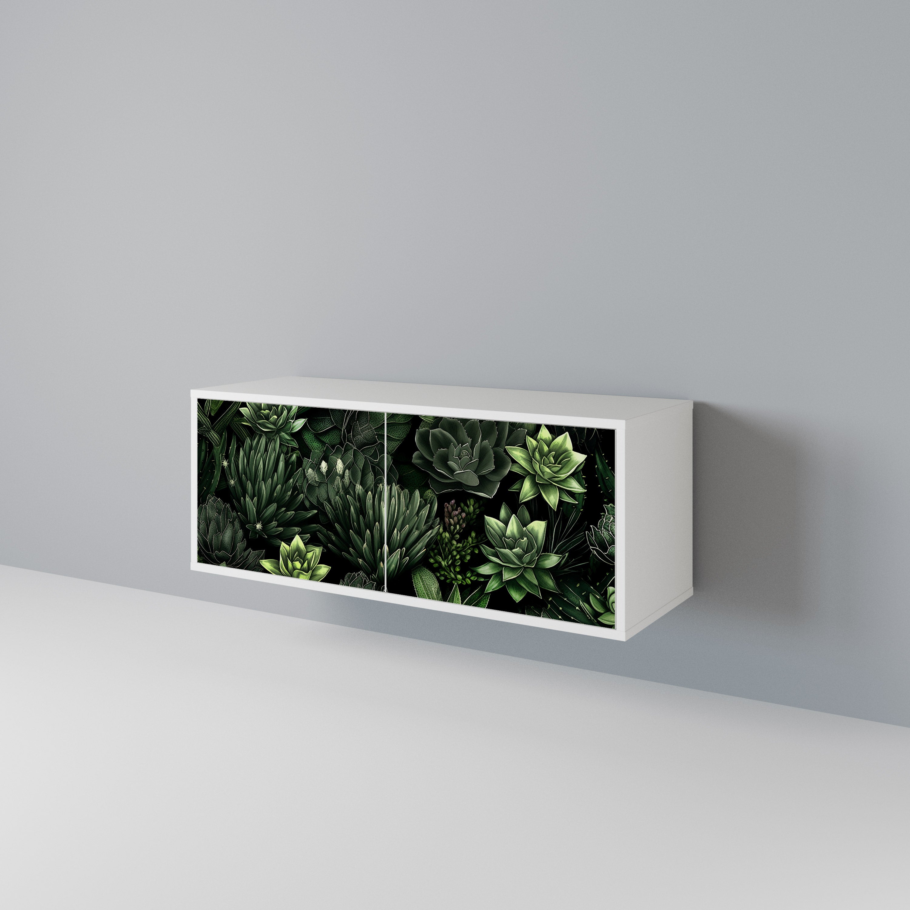 SUCCULENT JUNGLE Móvel de TV Compacto de 2 Portas