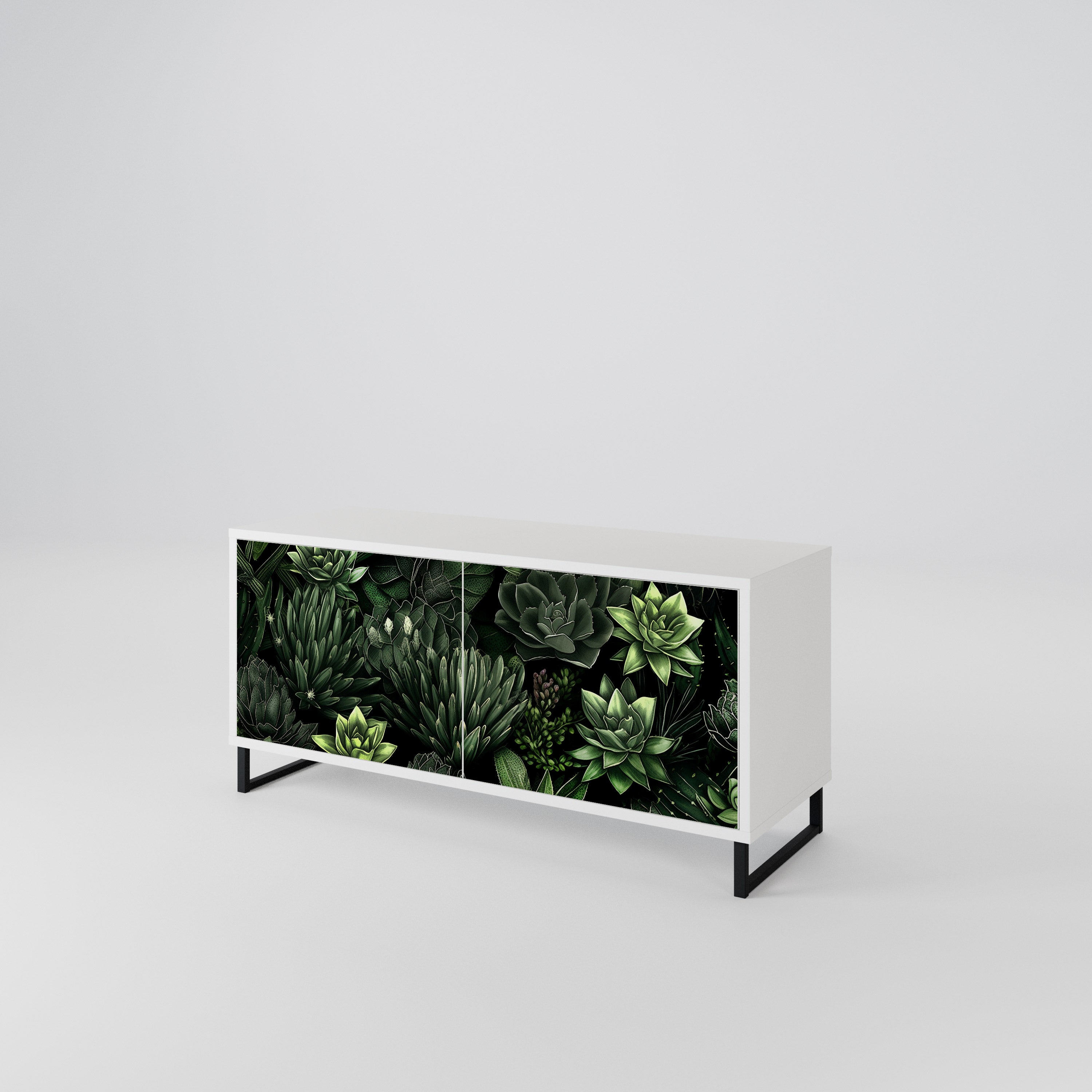 SUCCULENT JUNGLE Móvel de TV Compacto de 2 Portas