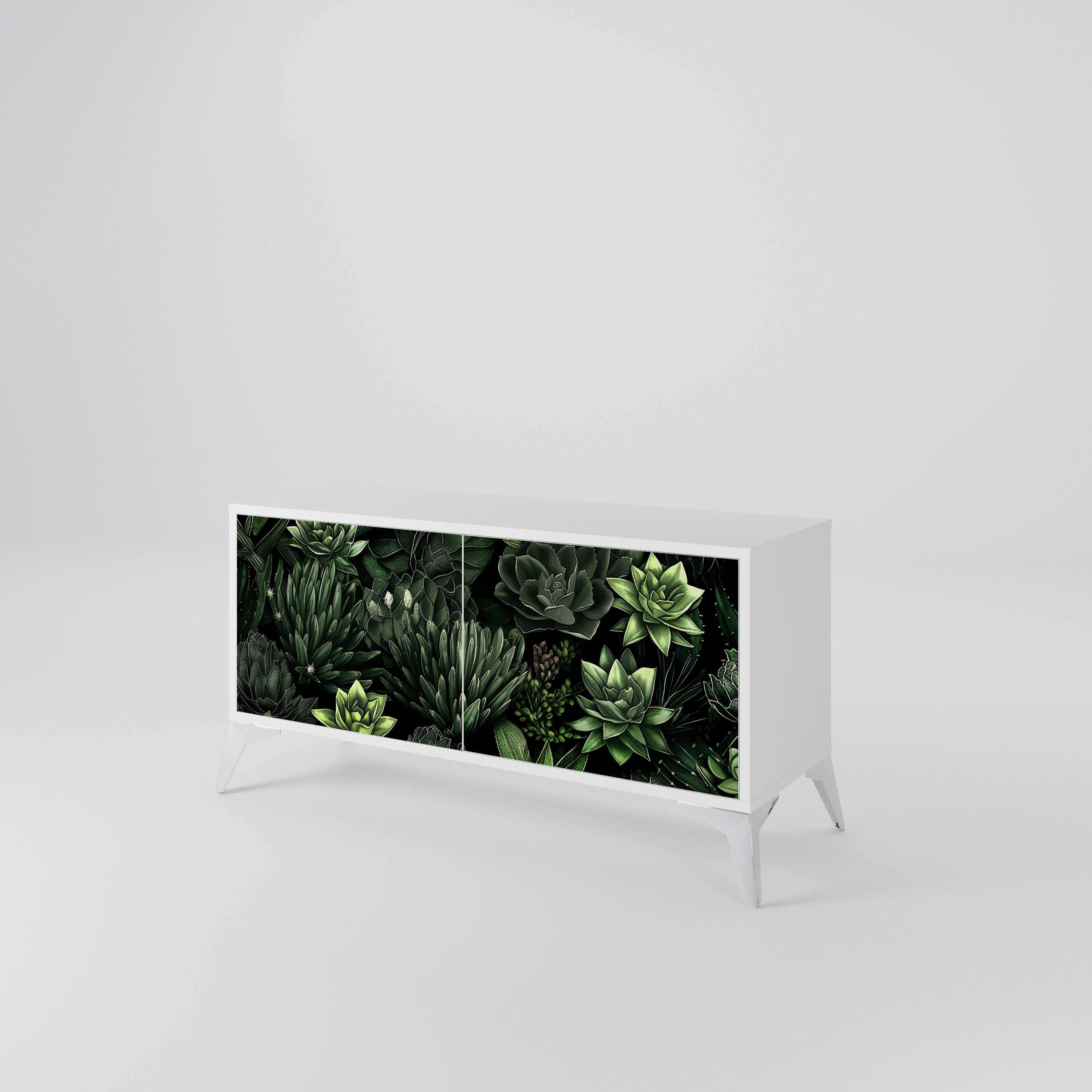 SUCCULENT JUNGLE Móvel de TV Compacto de 2 Portas
