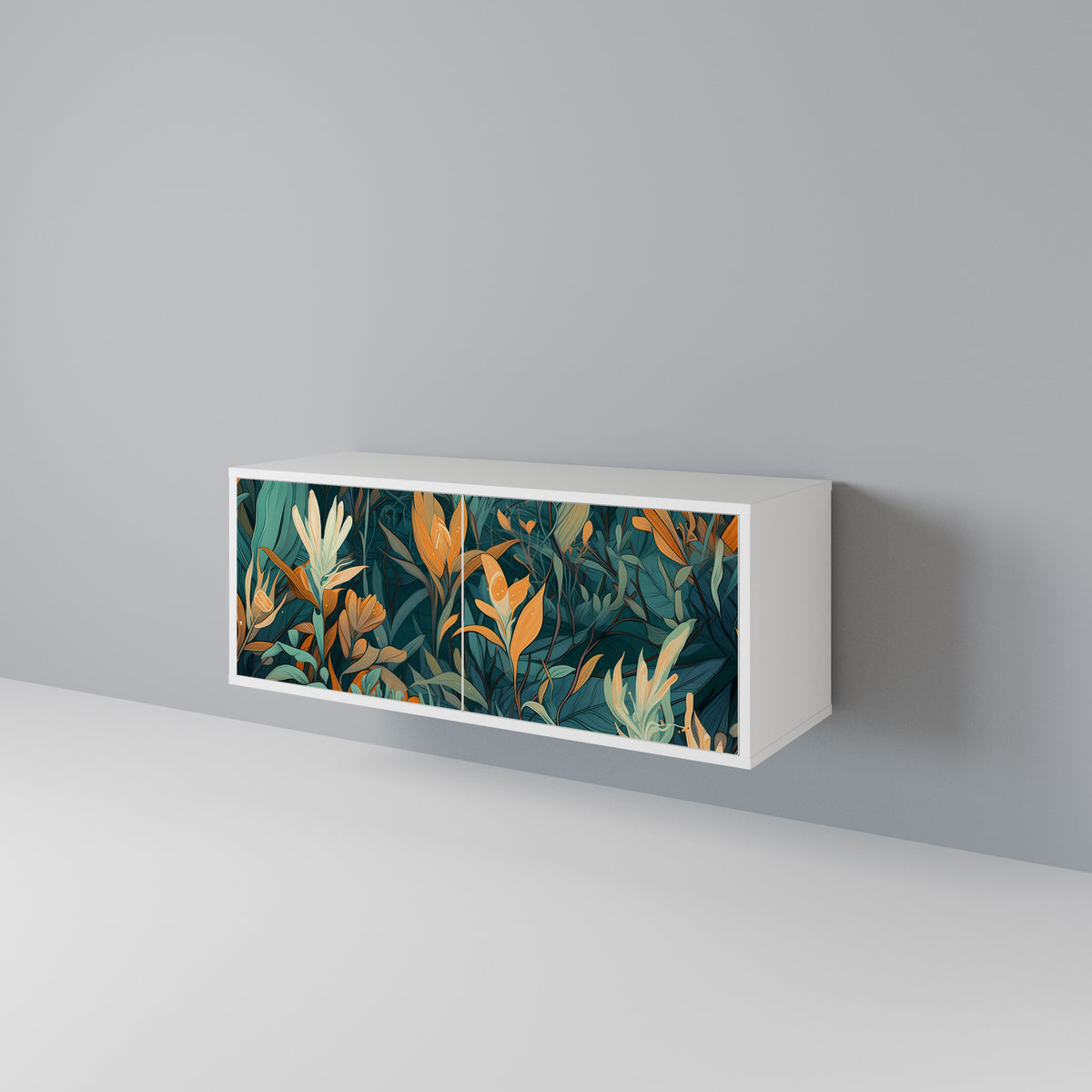 FLORAL SERENITY Móvel de TV Compacto de 2 Portas