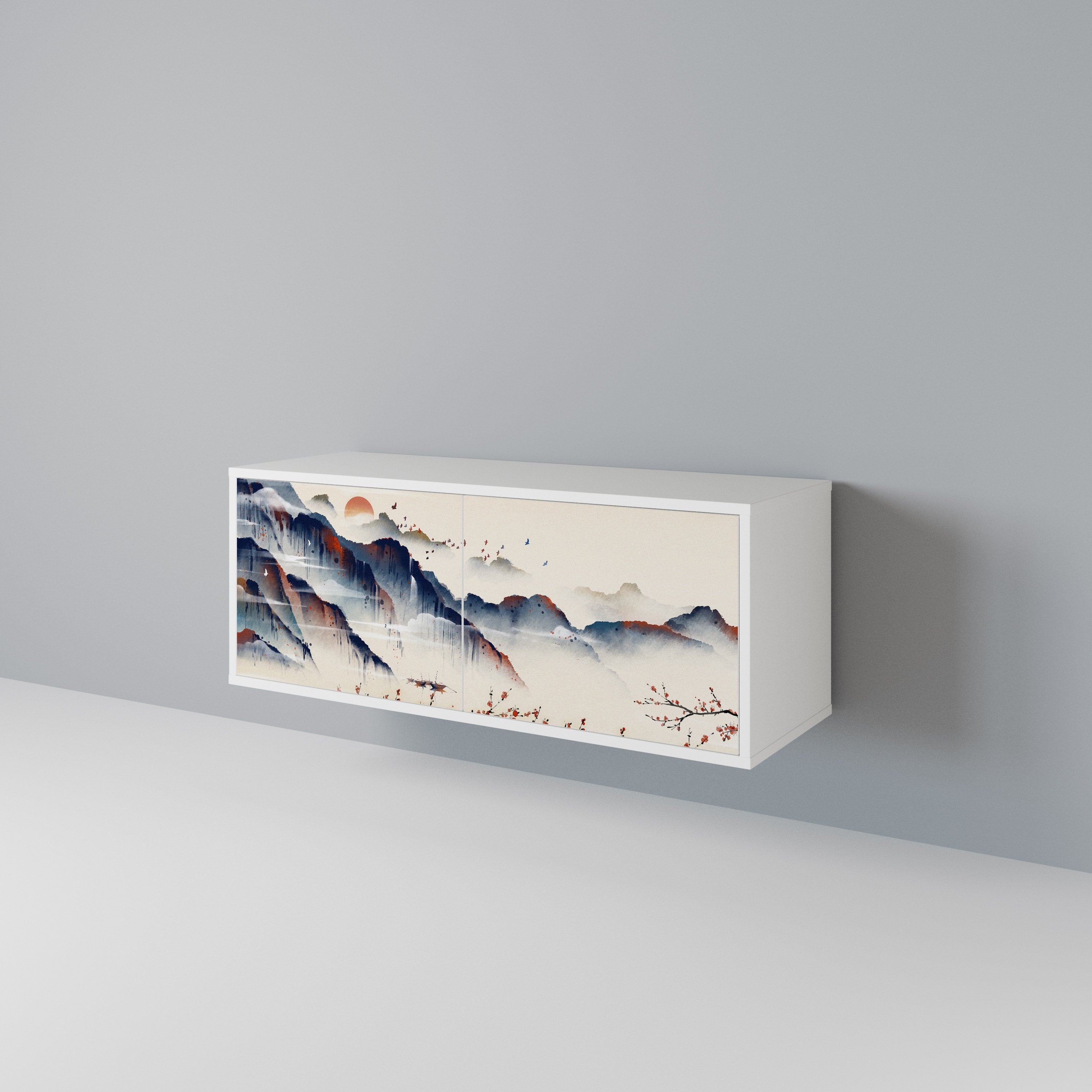 JAPANESE LANDSCAPE Móvel de TV Compacto de 2 Portas