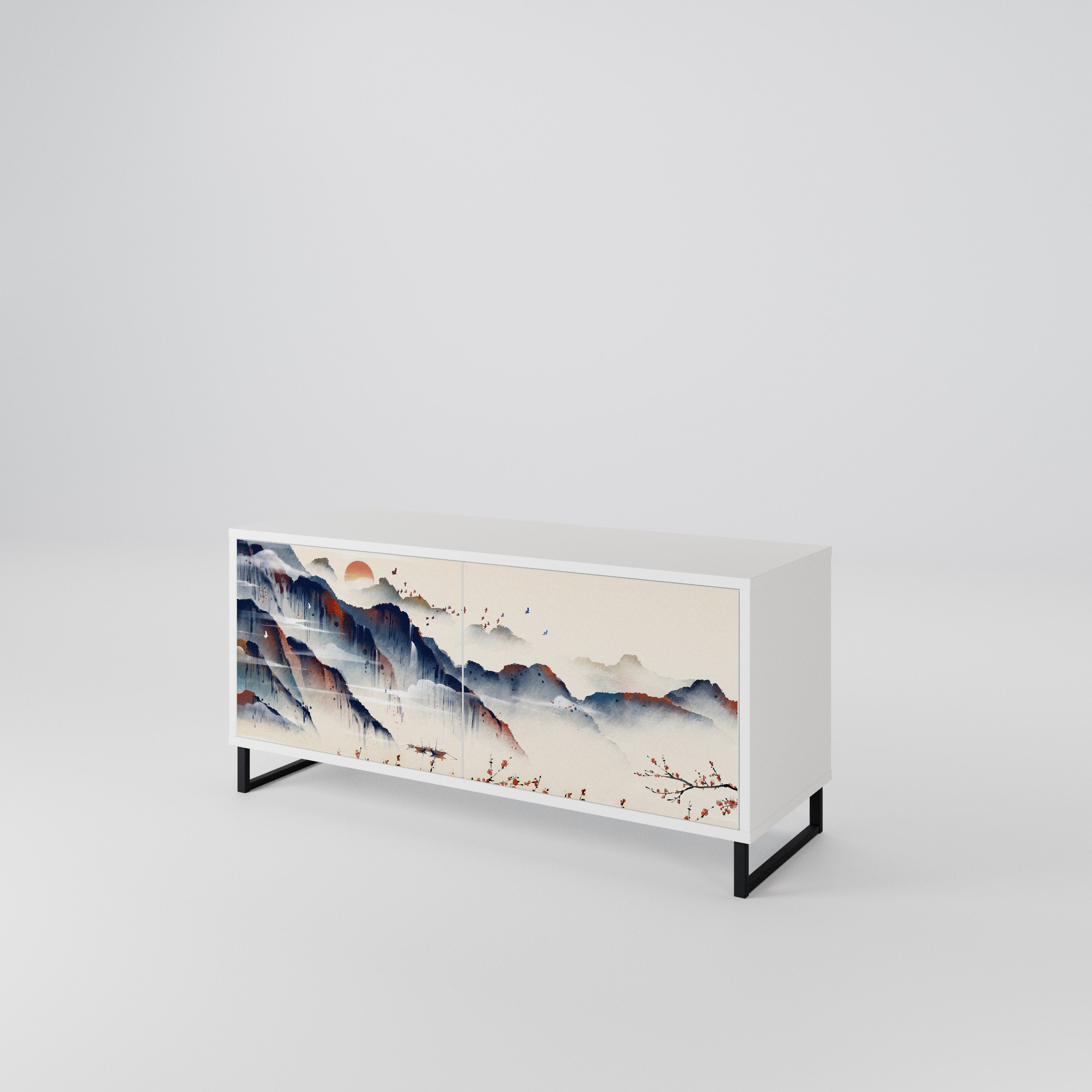 JAPANESE LANDSCAPE Móvel de TV Compacto de 2 Portas