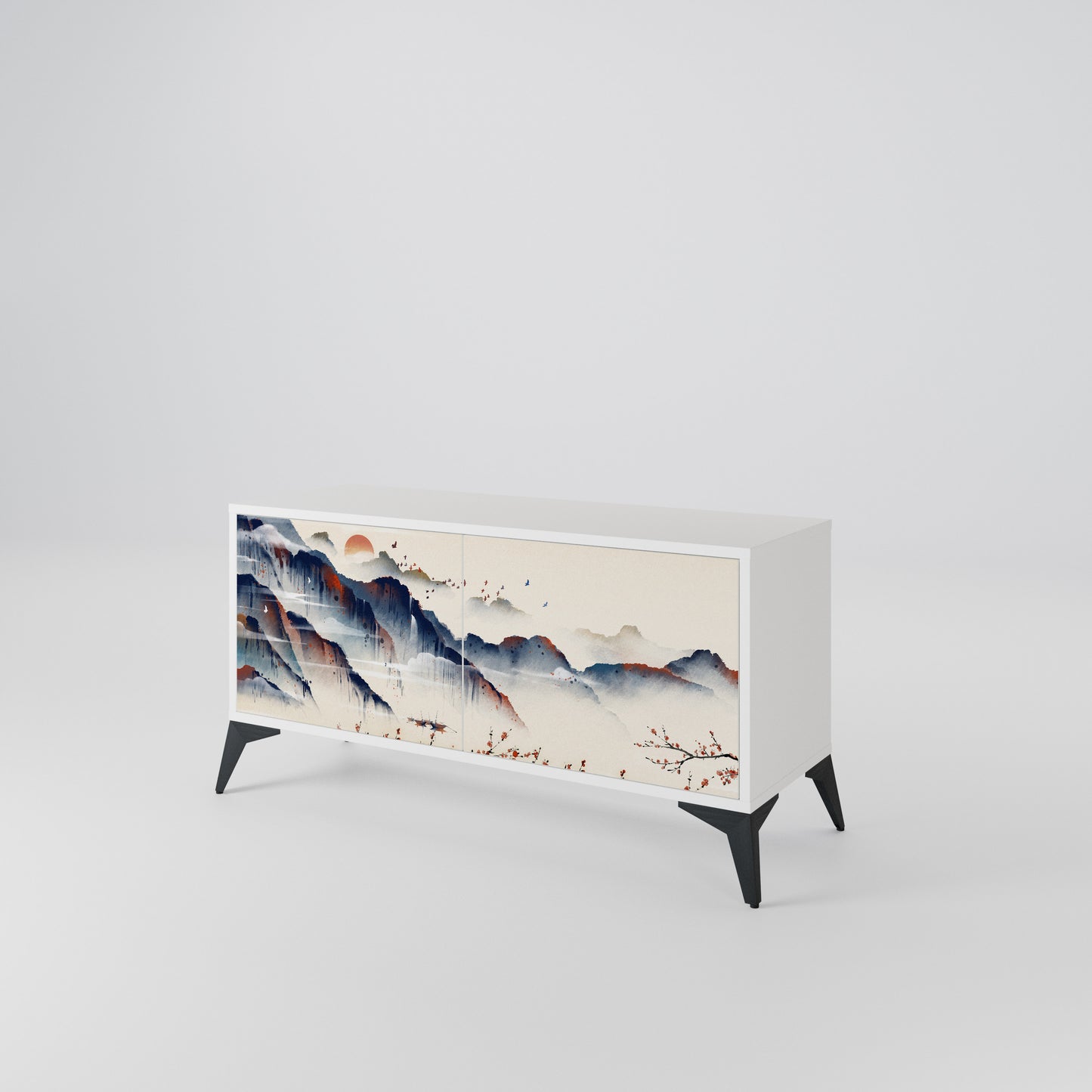 JAPANESE LANDSCAPE Móvel de TV Compacto de 2 Portas