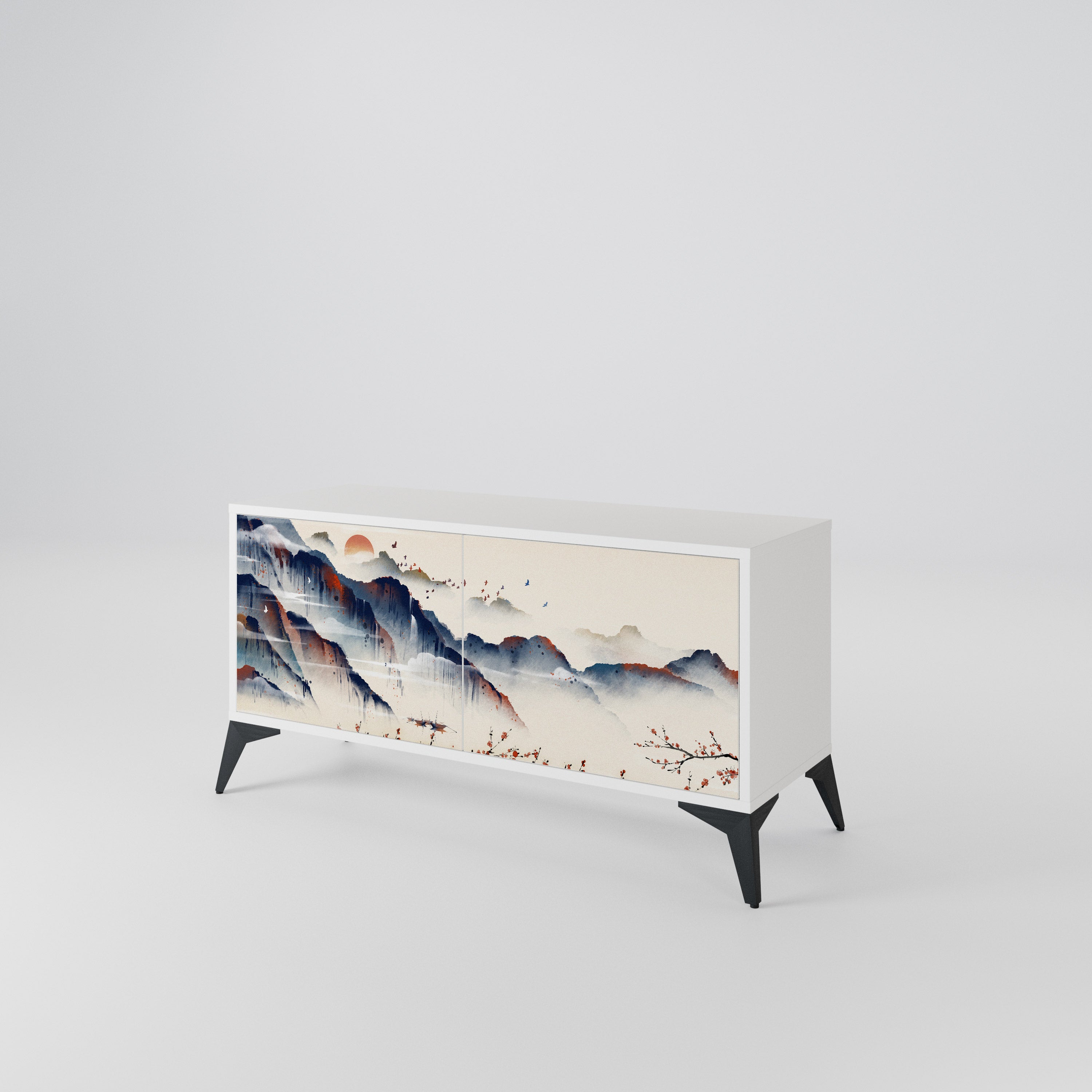 JAPANESE LANDSCAPE Móvel de TV Compacto de 2 Portas