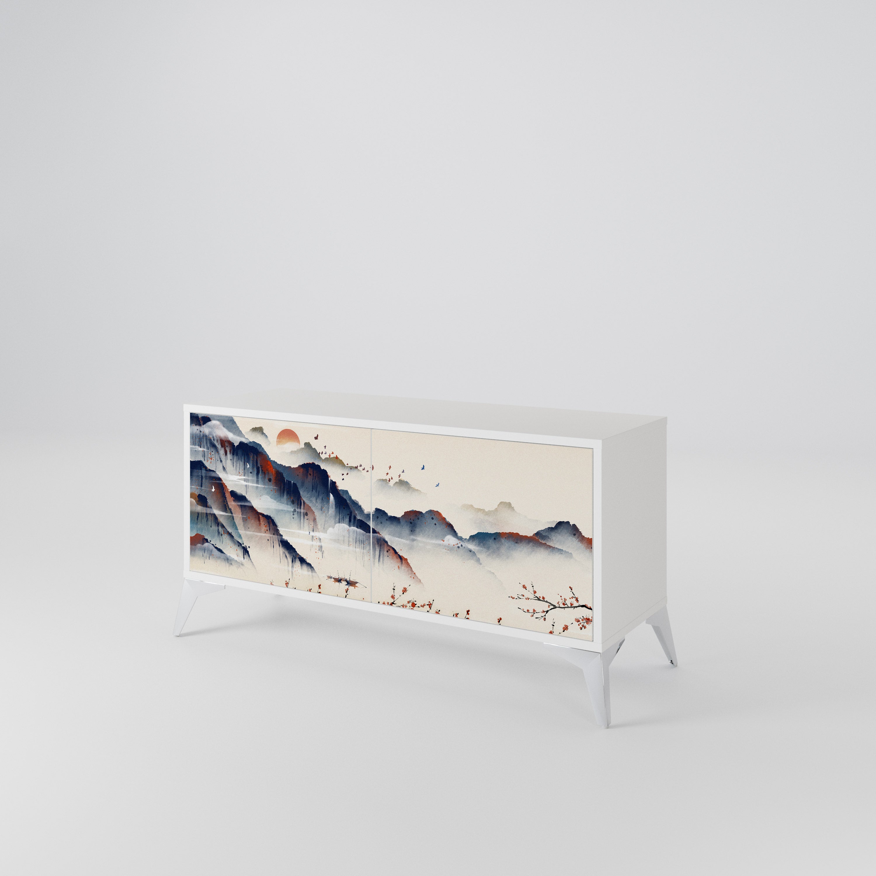 JAPANESE LANDSCAPE Móvel de TV Compacto de 2 Portas