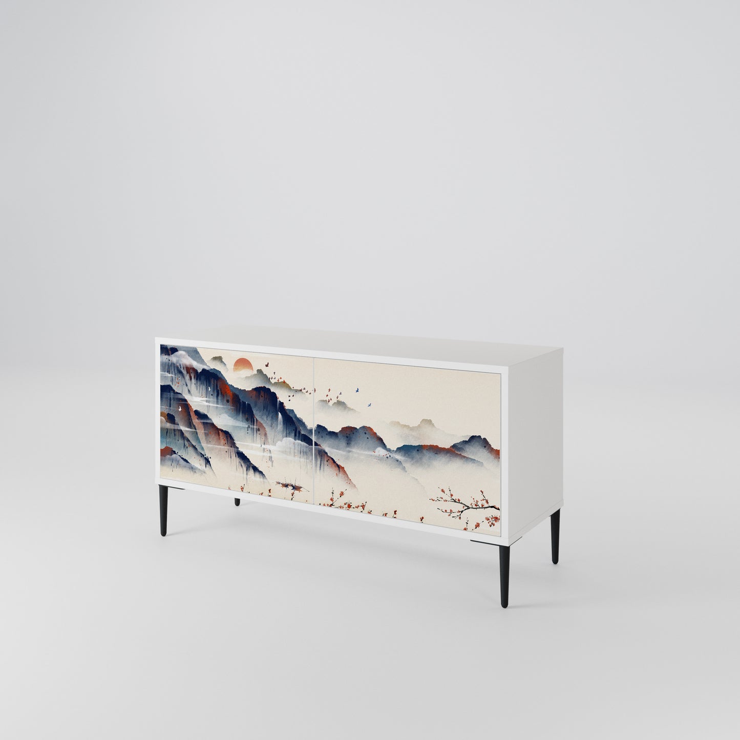 JAPANESE LANDSCAPE Móvel de TV Compacto de 2 Portas