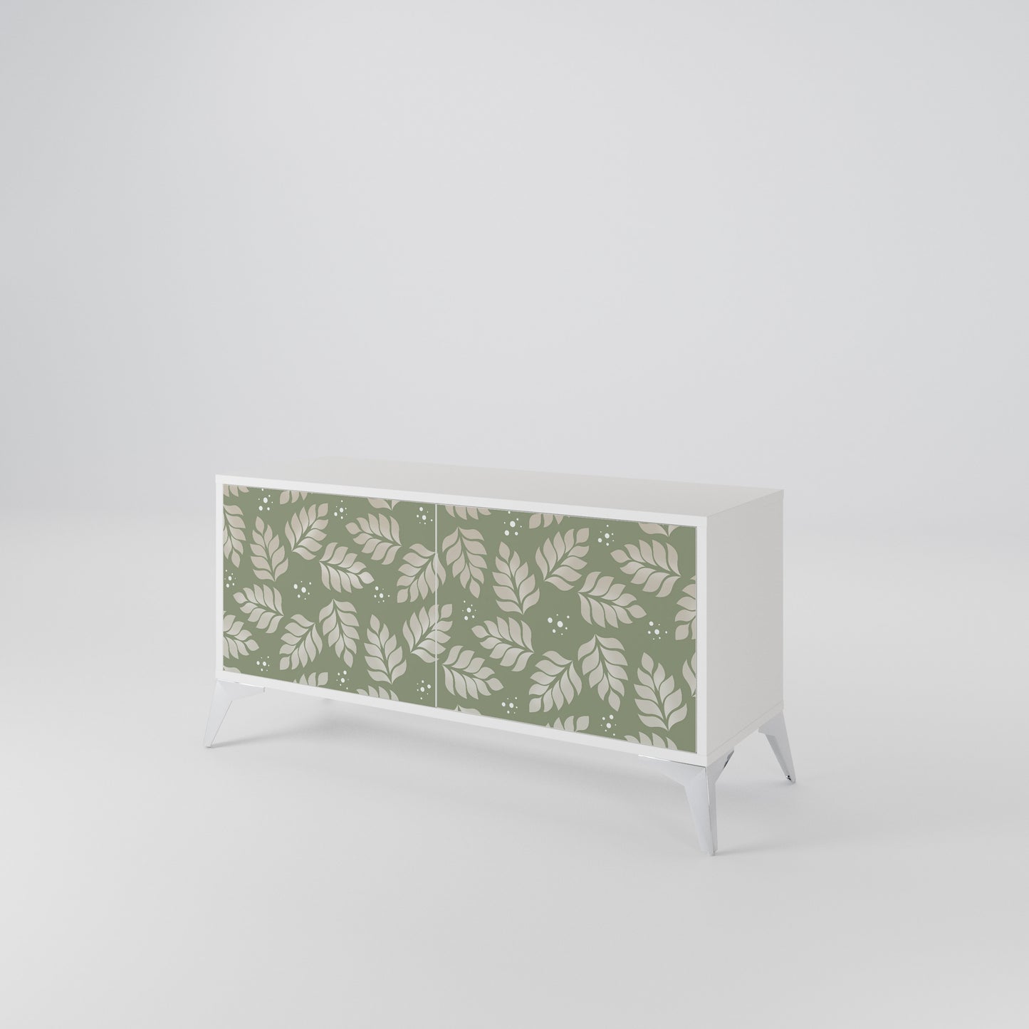 LEAVES ON GREEN Compact 2-Door TV Cabinet