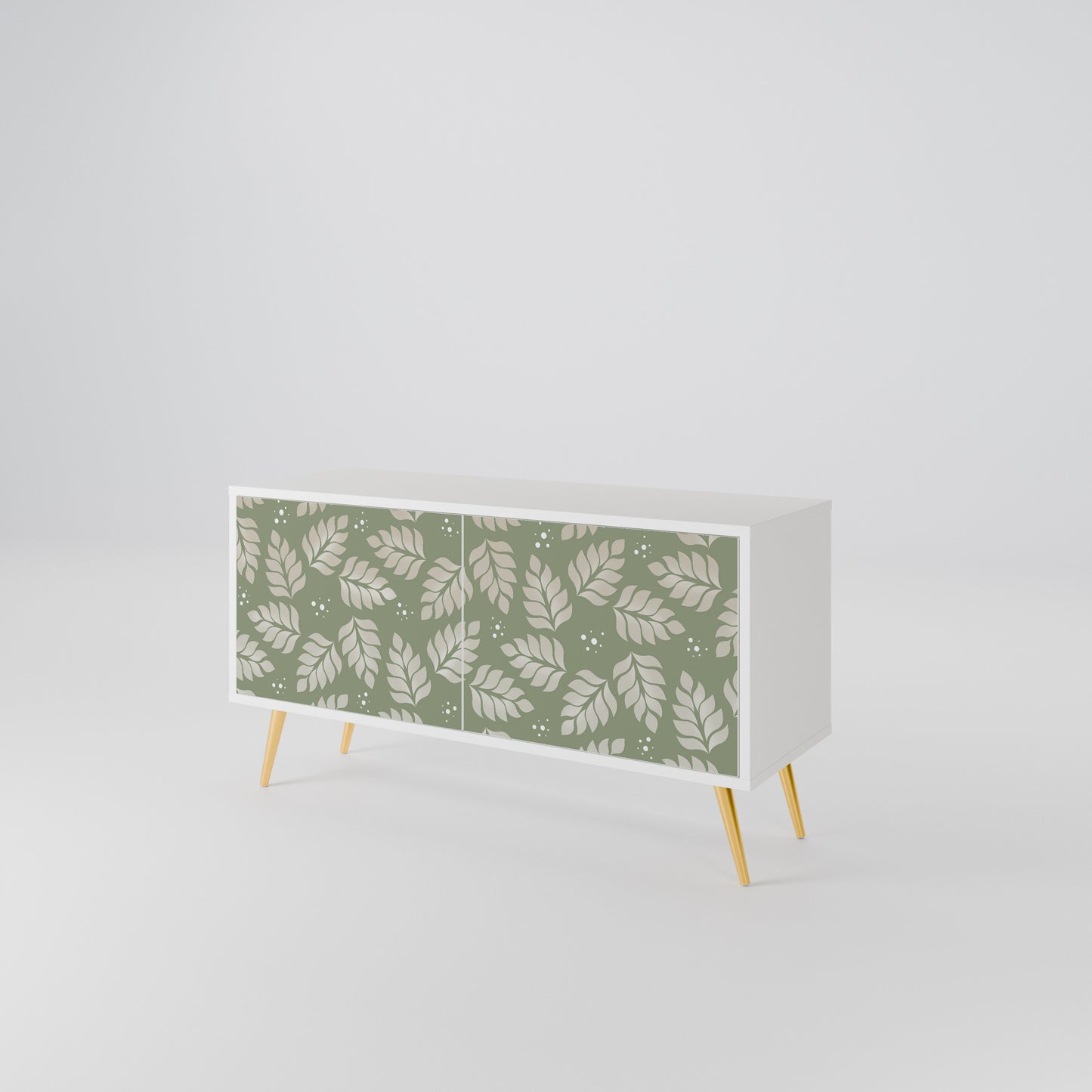 LEAVES ON GREEN Compact 2-Door TV Cabinet