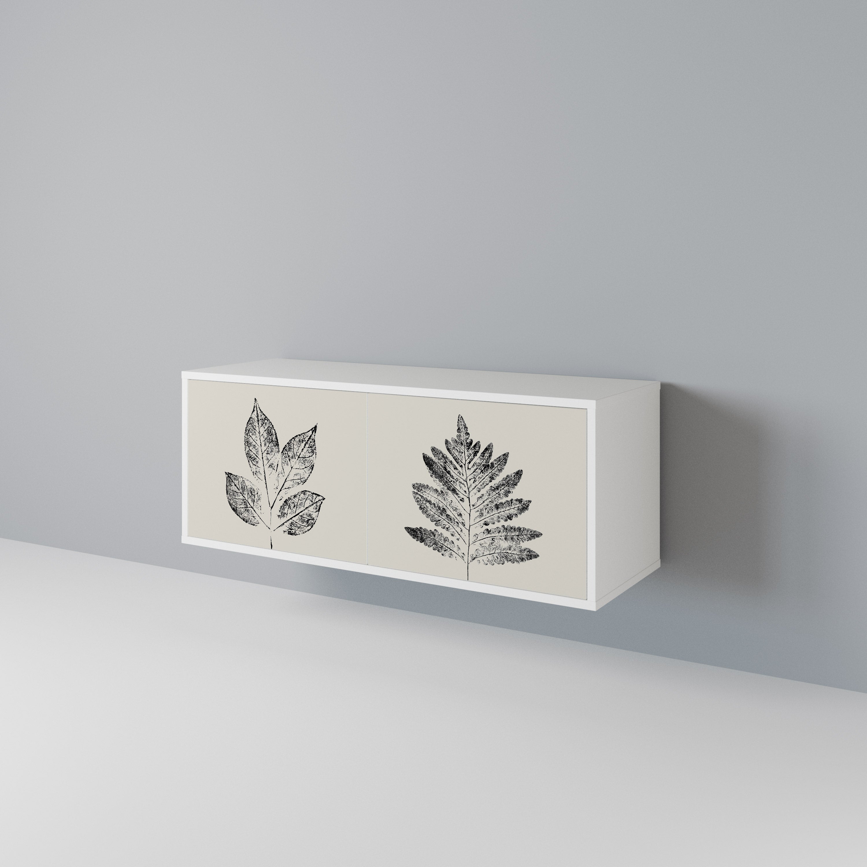 LEAFY STAMPS Móvel de TV Compacto de 2 Portas