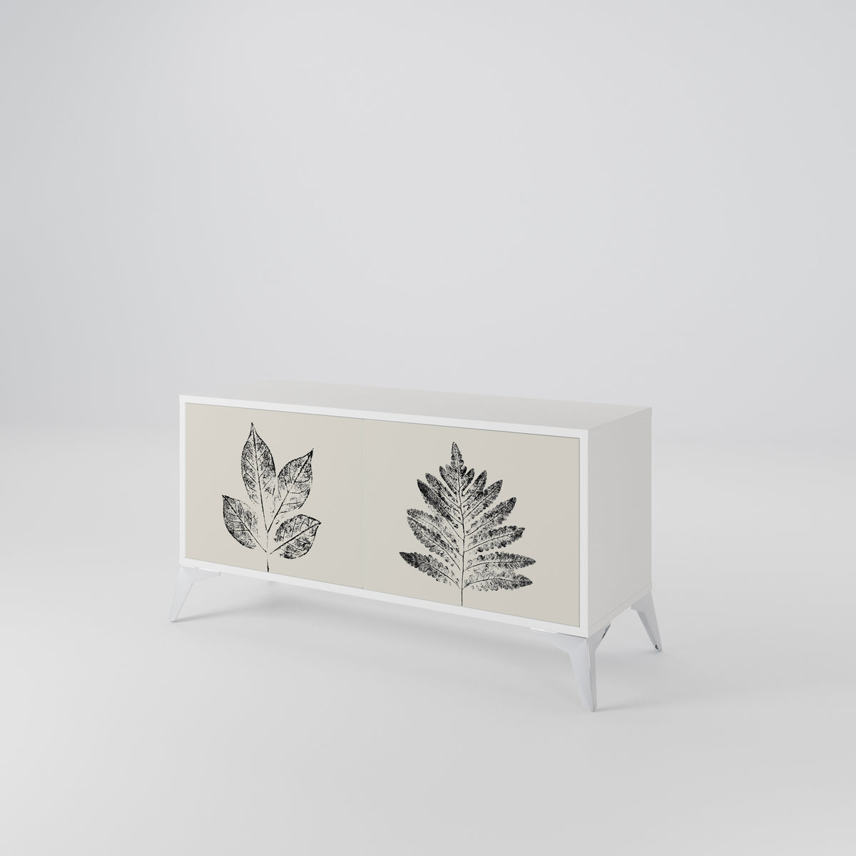 LEAFY STAMPS Móvel de TV Compacto de 2 Portas
