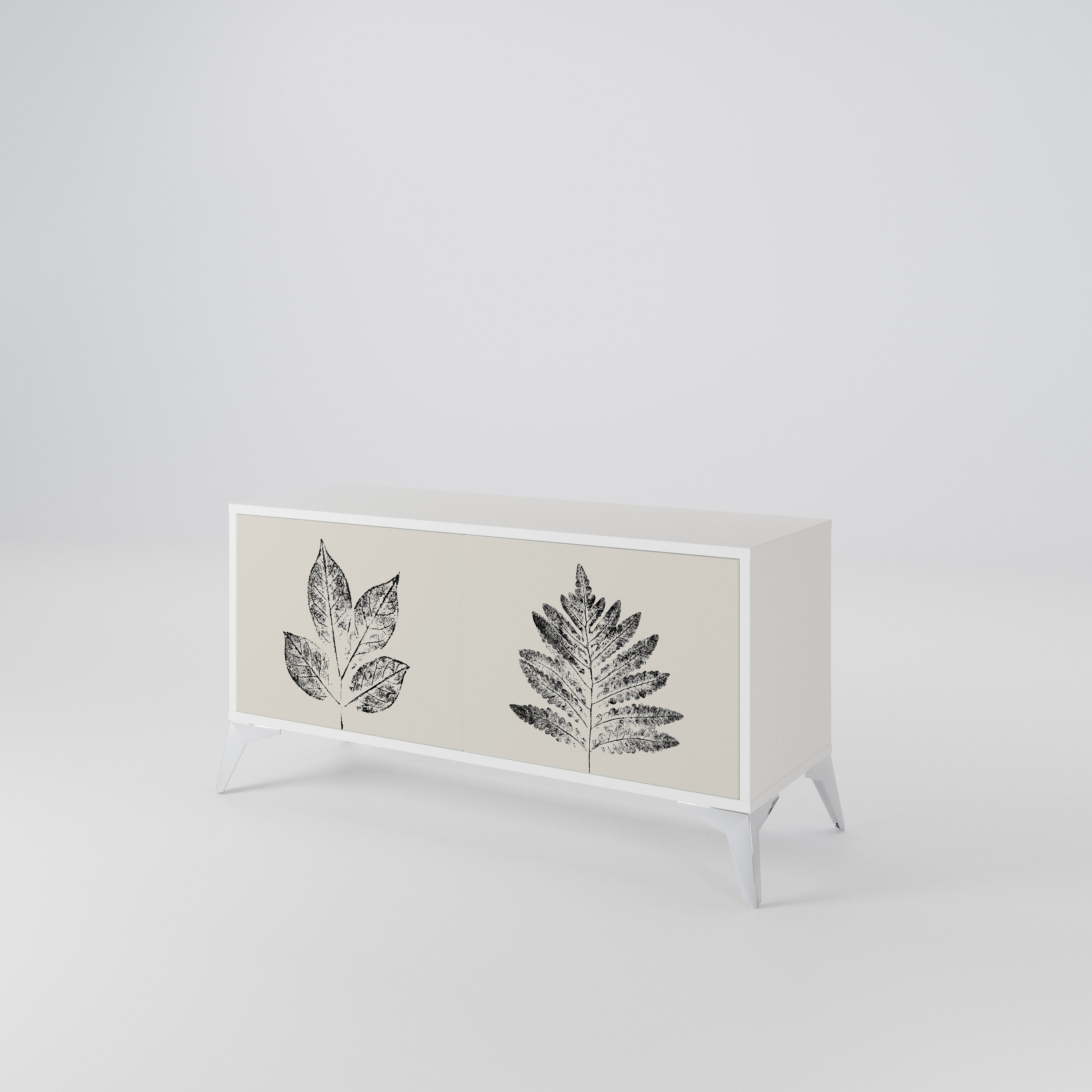 LEAFY STAMPS Móvel de TV Compacto de 2 Portas