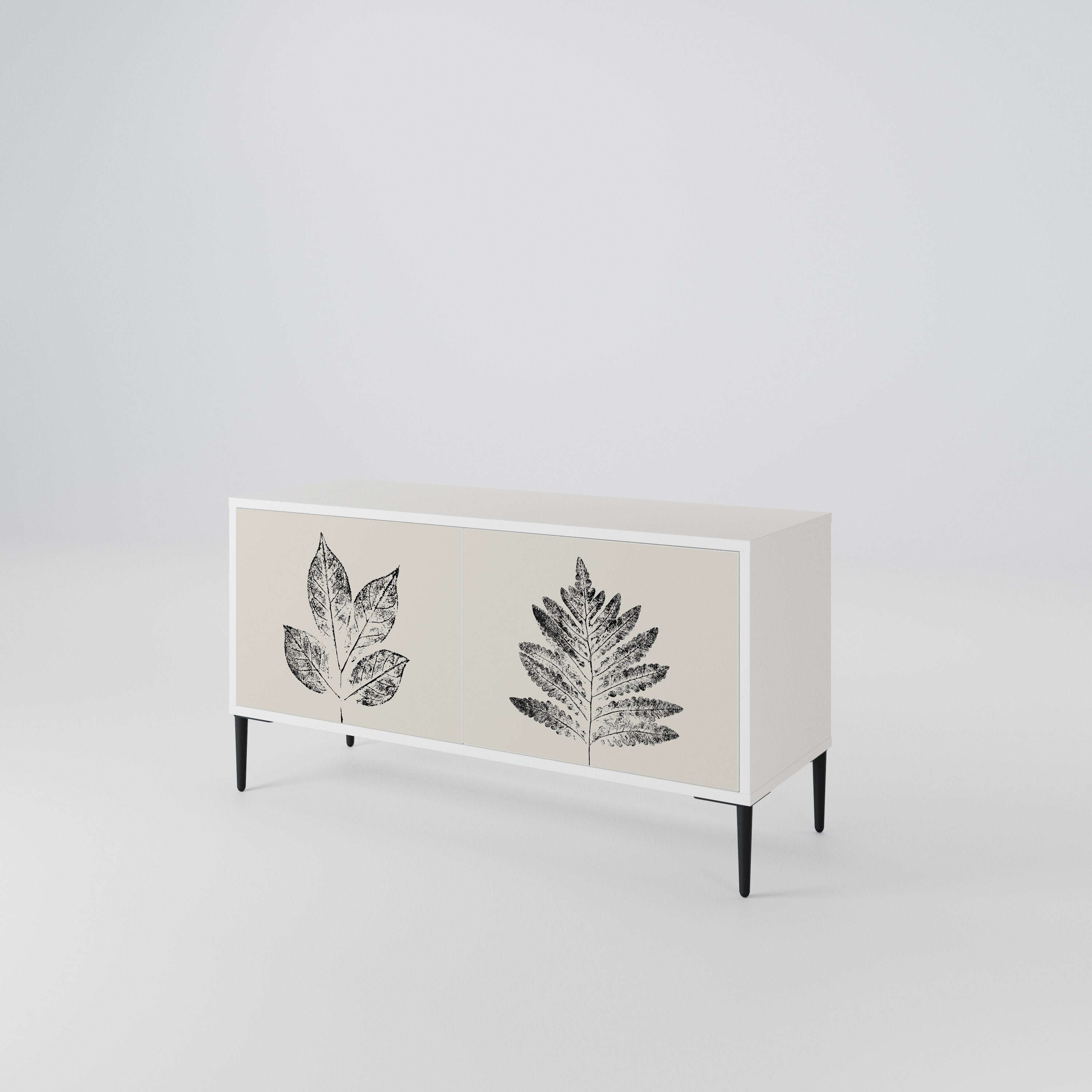 LEAFY STAMPS Móvel de TV Compacto de 2 Portas