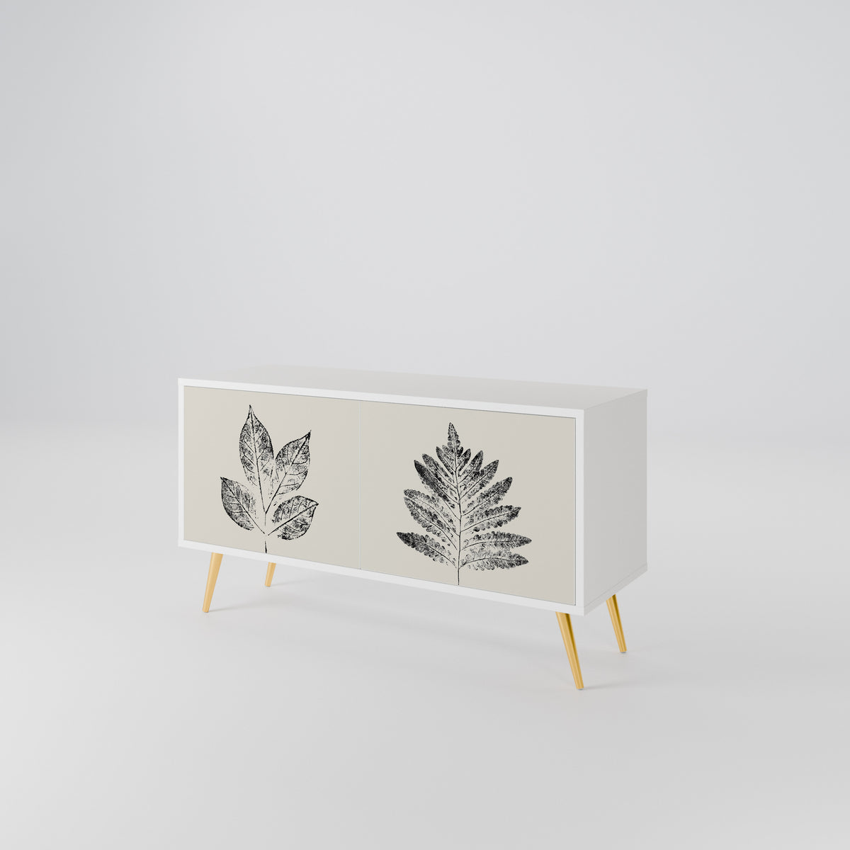 LEAFY STAMPS Móvel de TV Compacto de 2 Portas