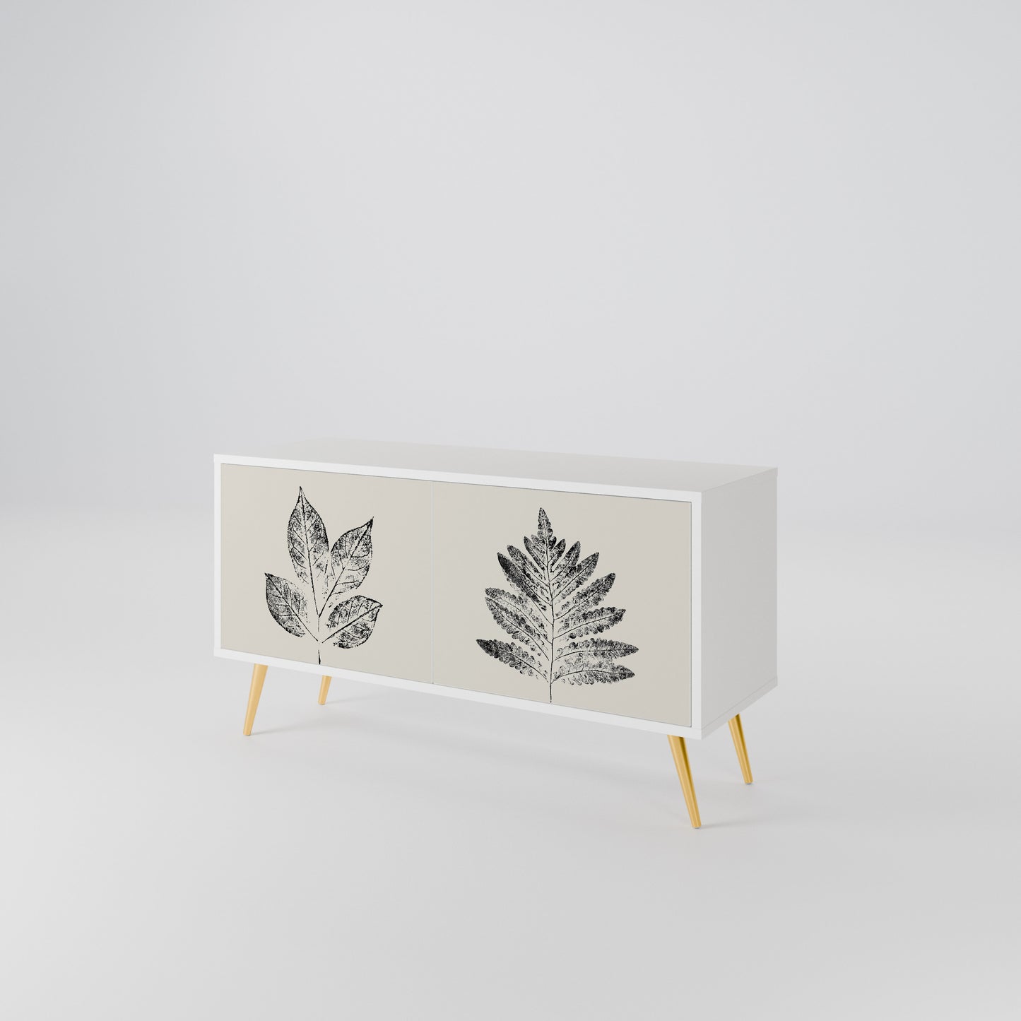 LEAFY STAMPS Móvel de TV Compacto de 2 Portas