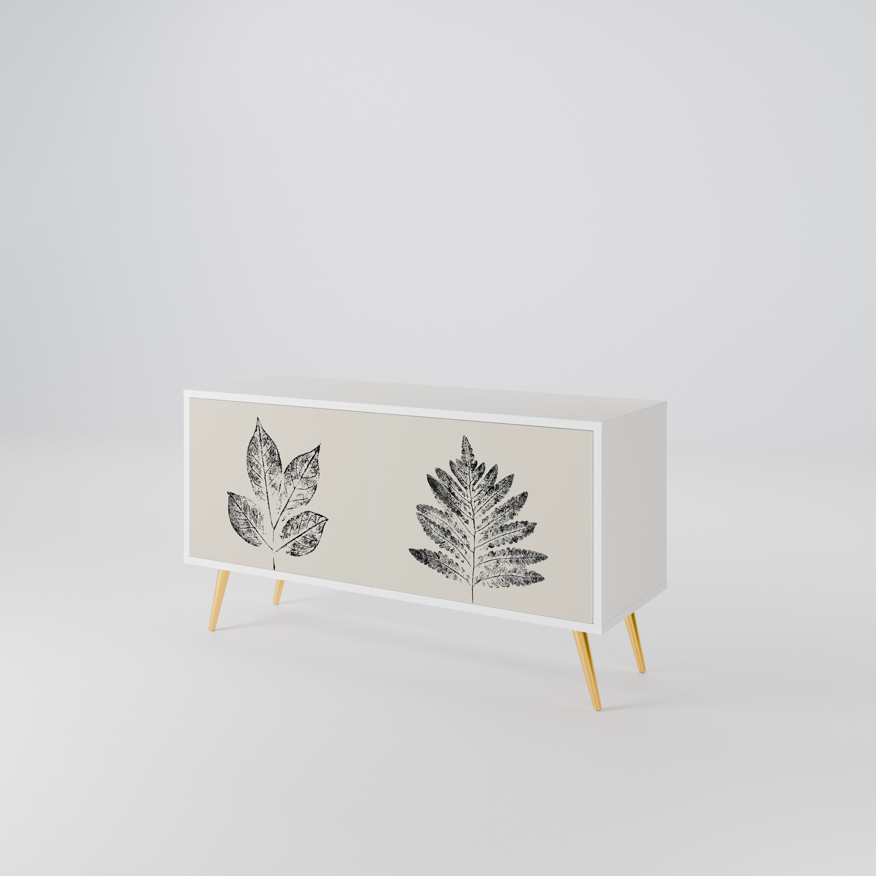 LEAFY STAMPS Móvel de TV Compacto de 2 Portas