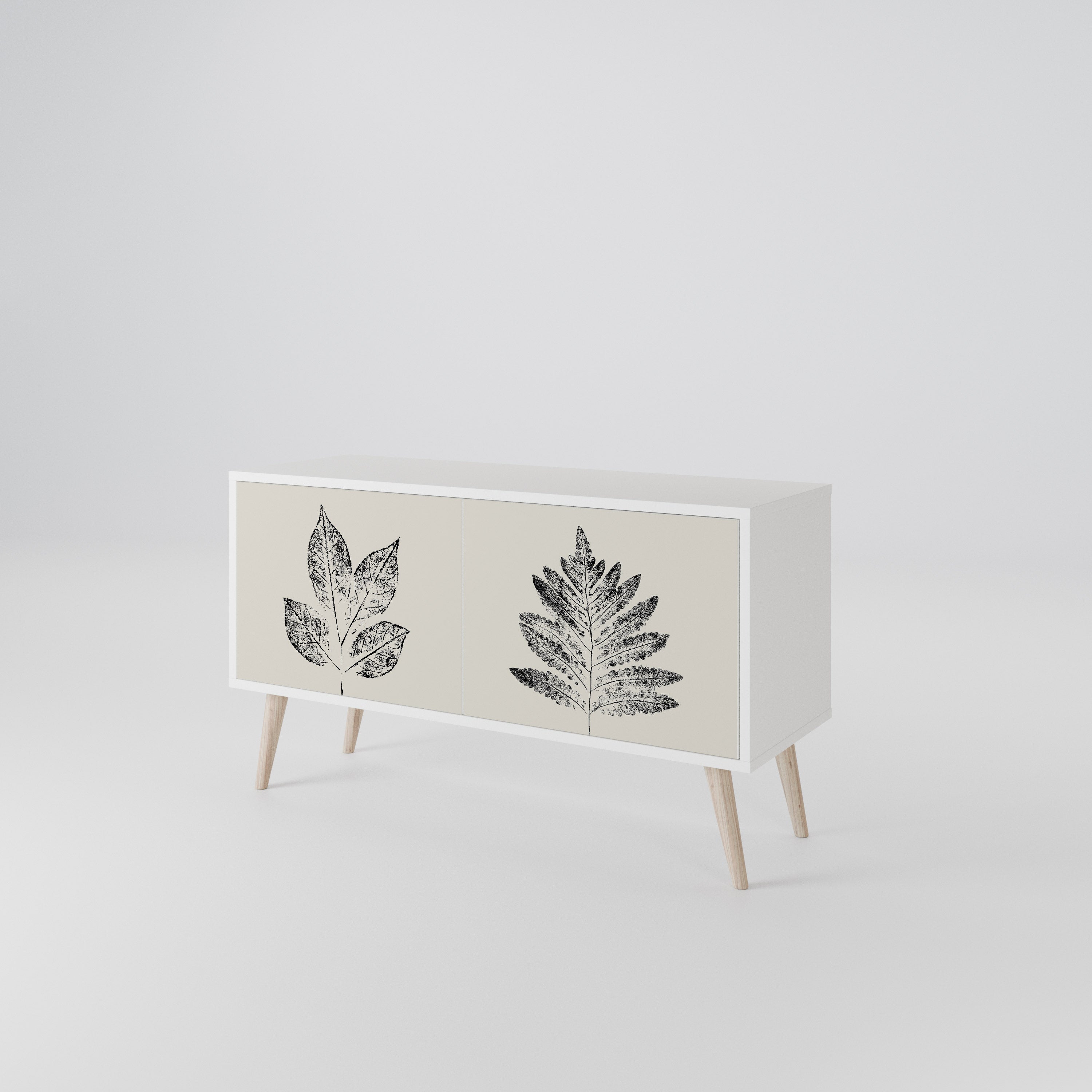LEAFY STAMPS Móvel de TV Compacto de 2 Portas