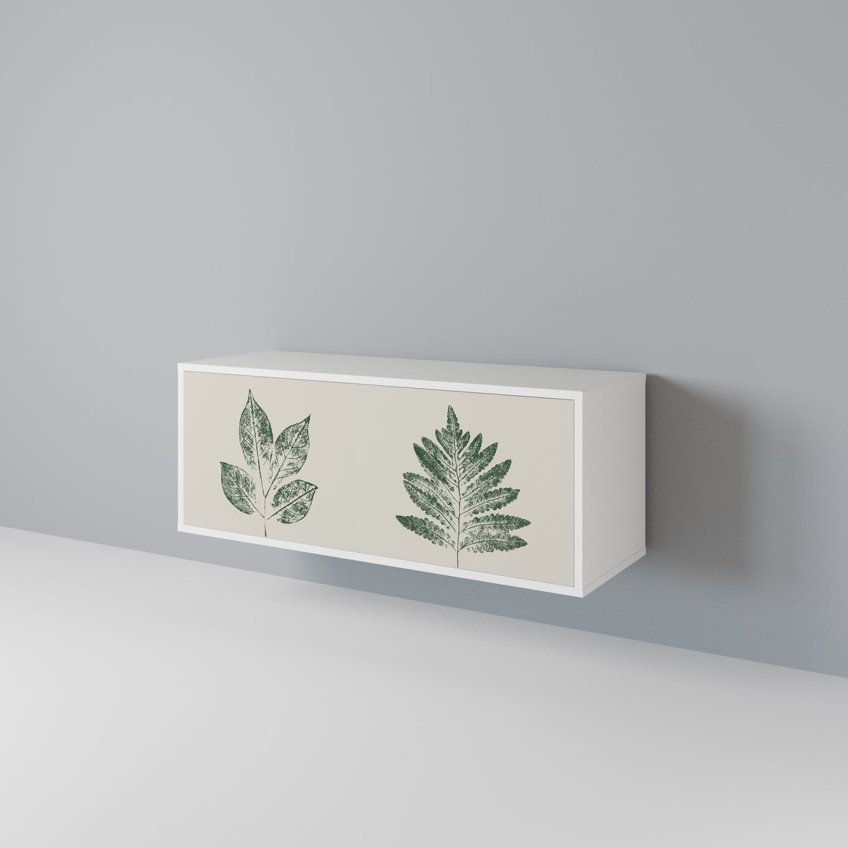 GREEN LEAFY STAMPS Móvel de TV Compacto de 2 Portas