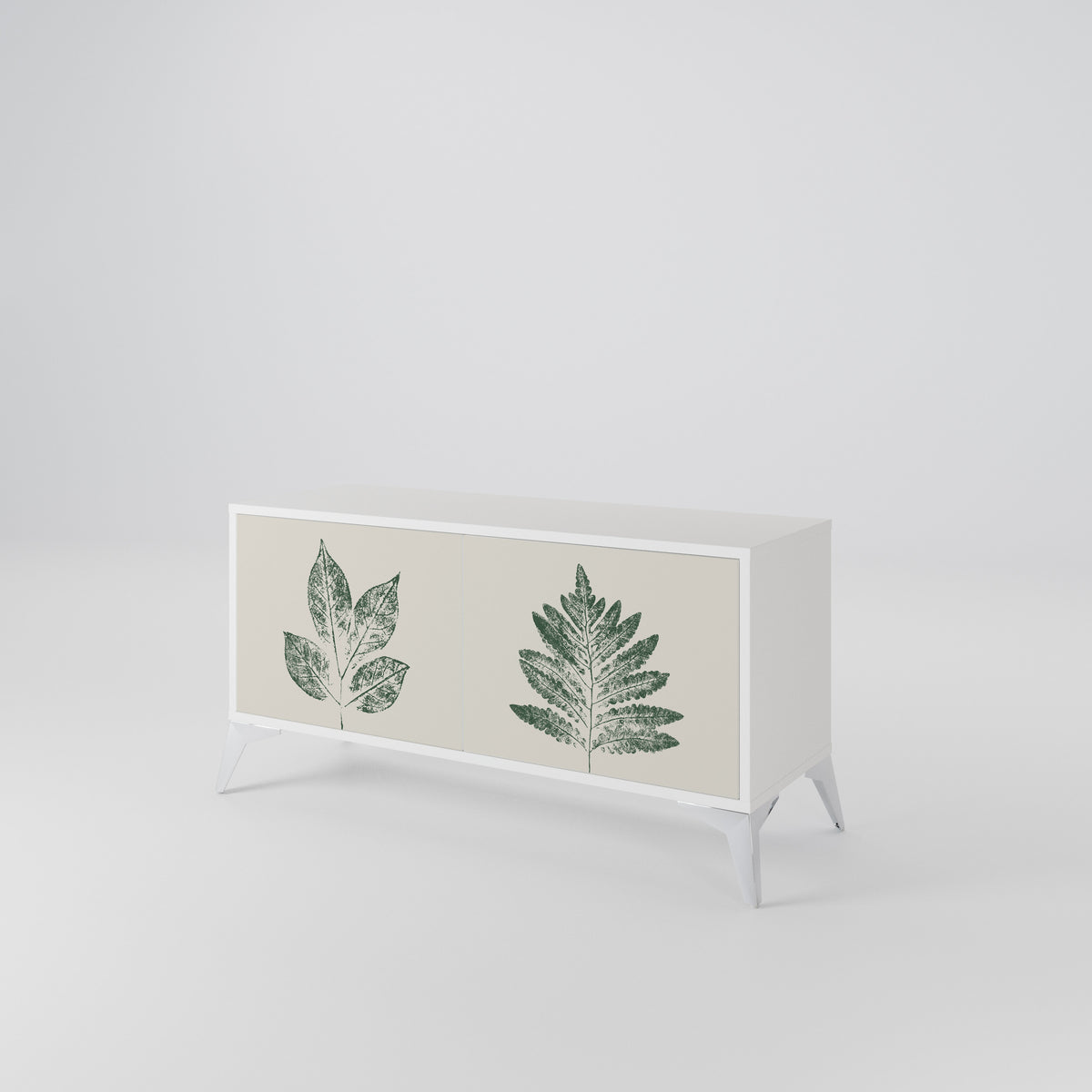 GREEN LEAFY STAMPS Móvel de TV Compacto de 2 Portas