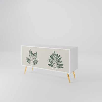 GREEN LEAFY STAMPS Compact 2-Door TV Cabinet