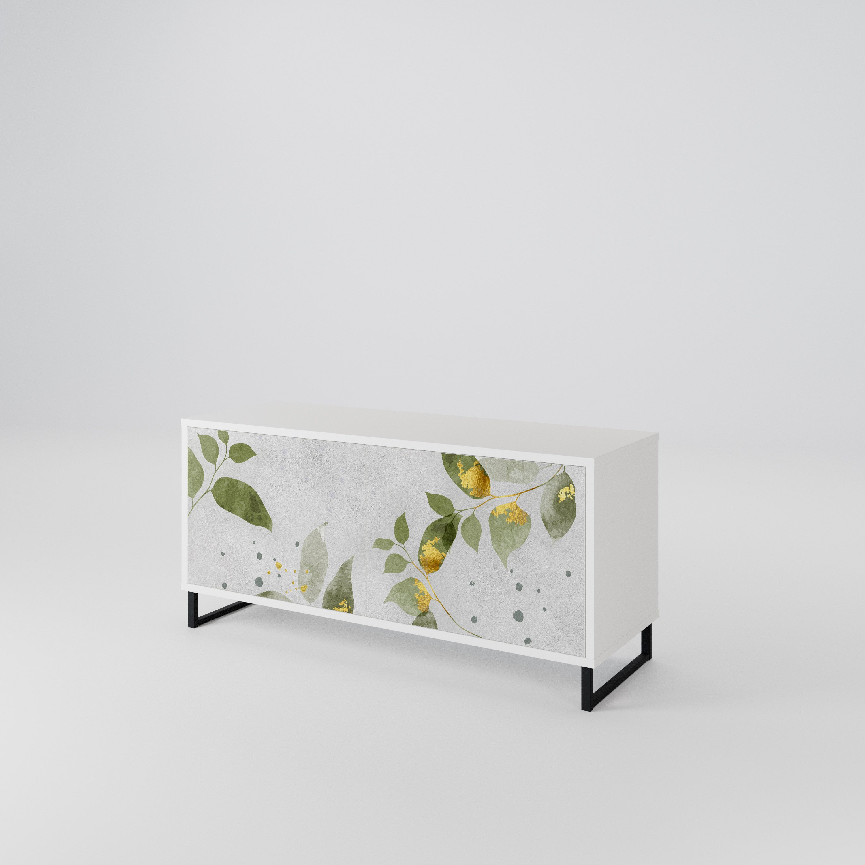 ELEGANT BOTANICS Móvel de TV Compacto de 2 Portas