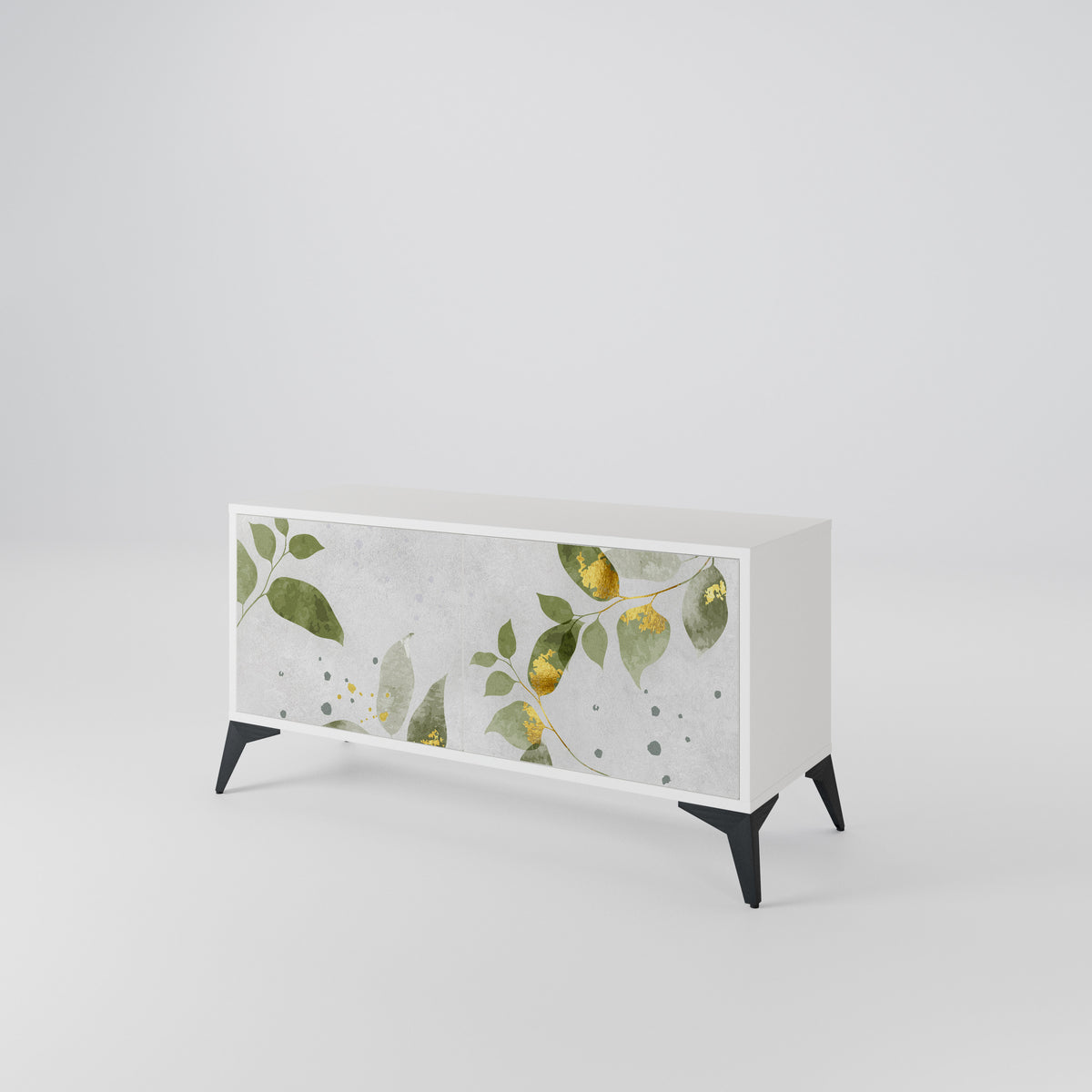 ELEGANT BOTANICS Móvel de TV Compacto de 2 Portas
