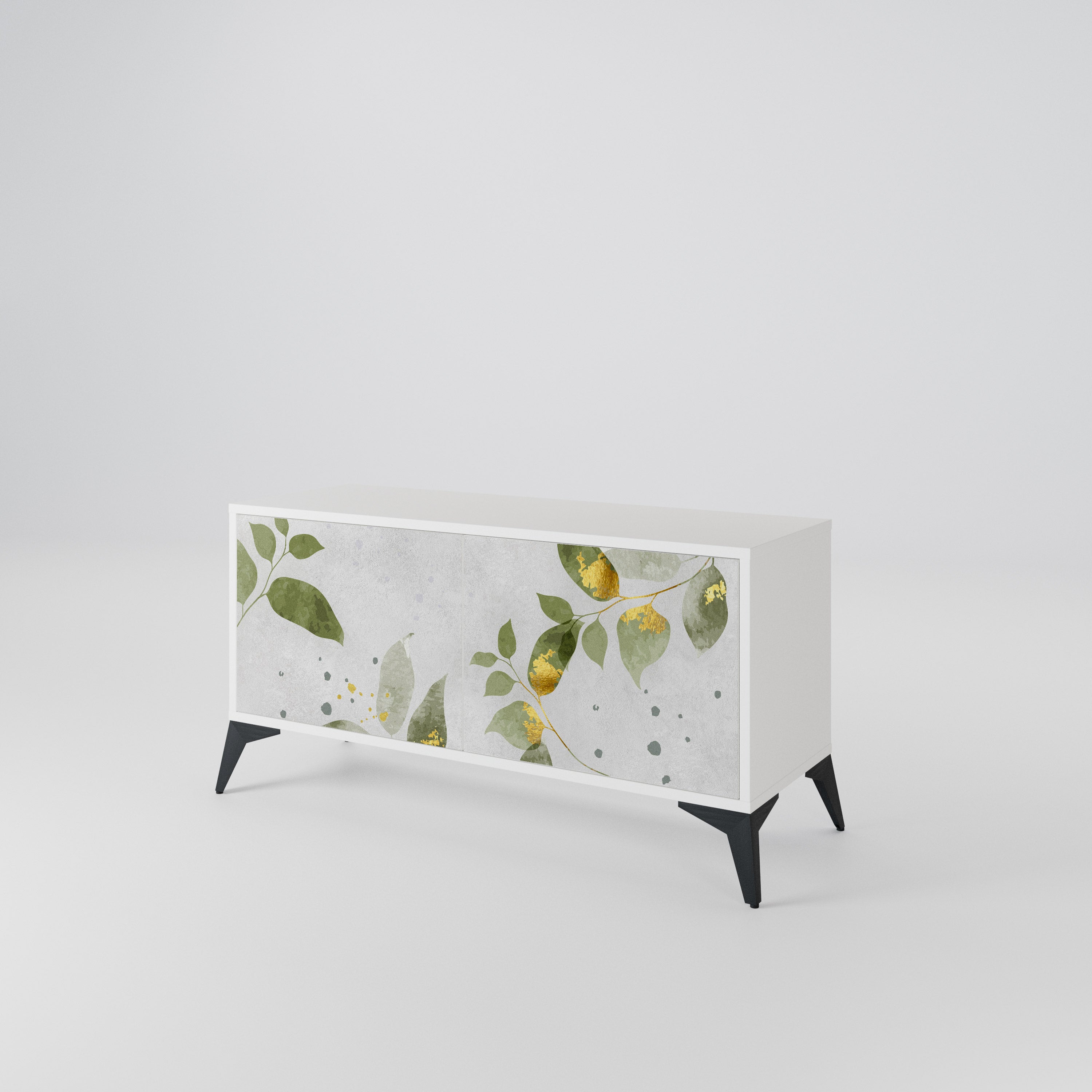 ELEGANT BOTANICS Móvel de TV Compacto de 2 Portas